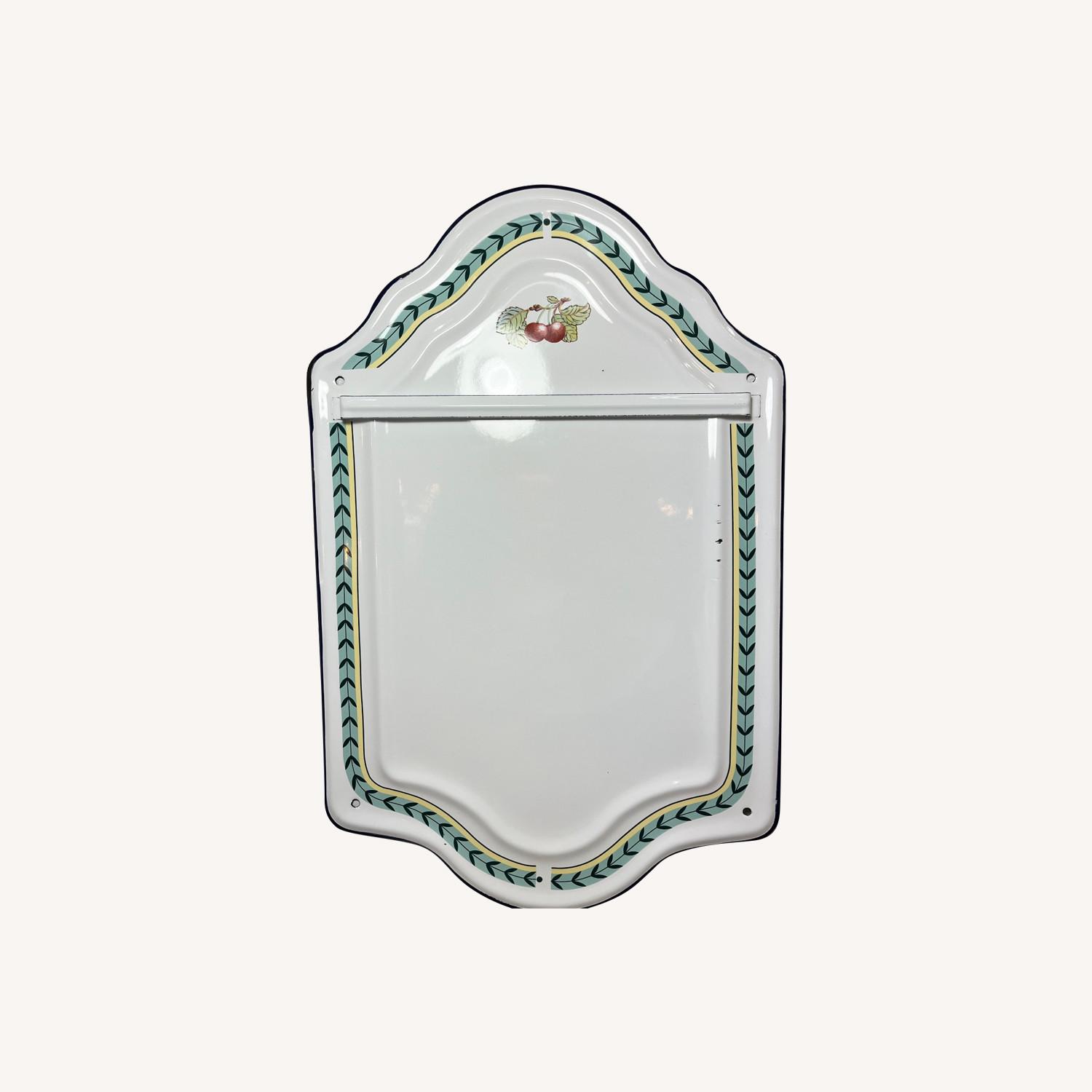 Vintage French Enamelware Ladle Holder Wall Rack - image-0