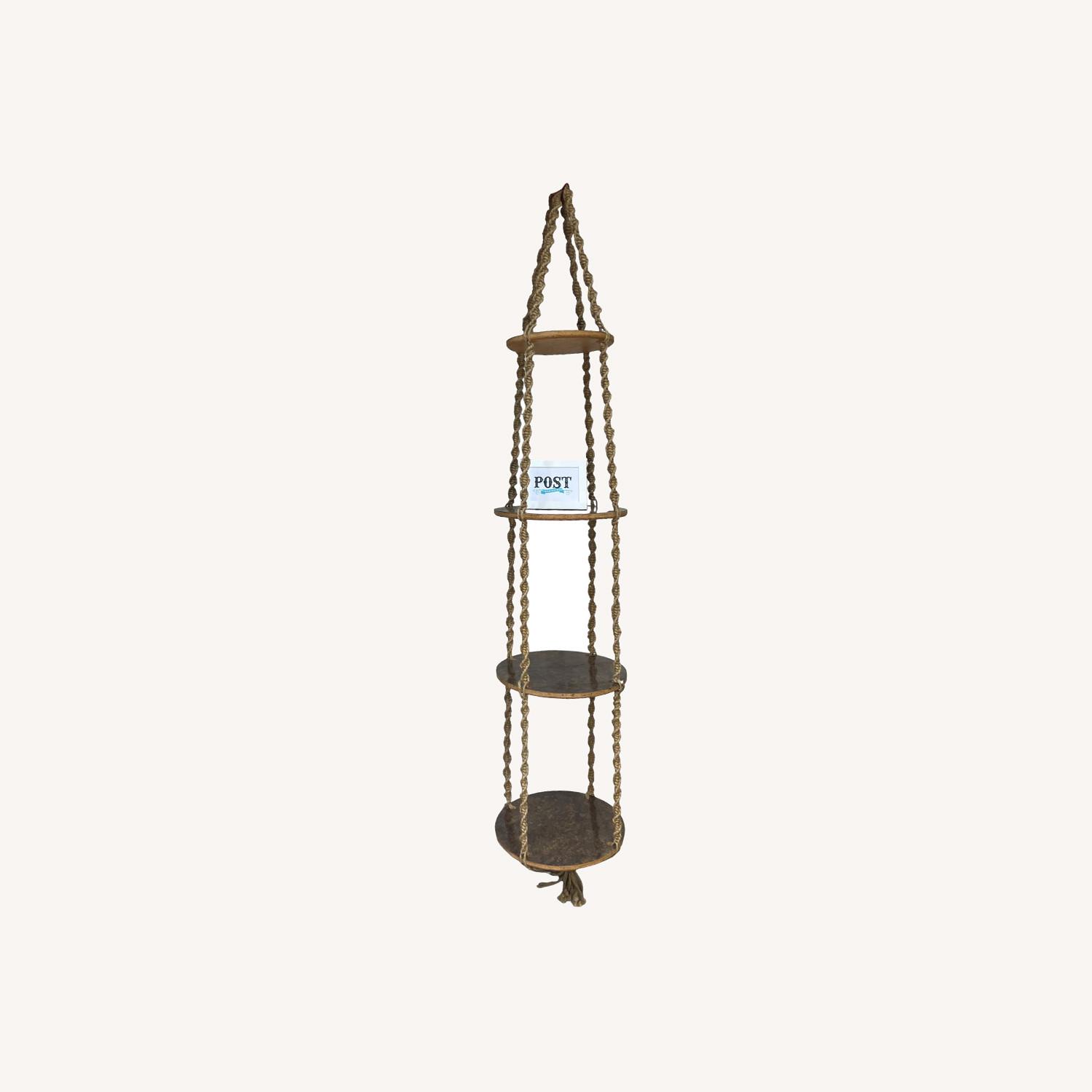 Jump Rope Shelf 9' Rope Hanging Shelf Wood Shelves Nautical - AptDeco