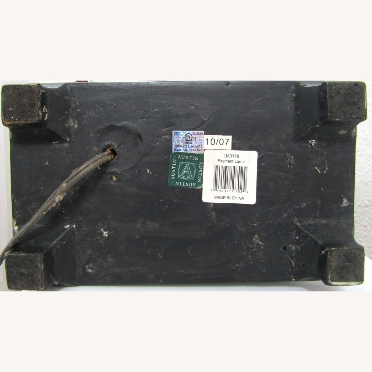 Austin Standing Elephant on Barrel Table Lamp 2007 - image-14
