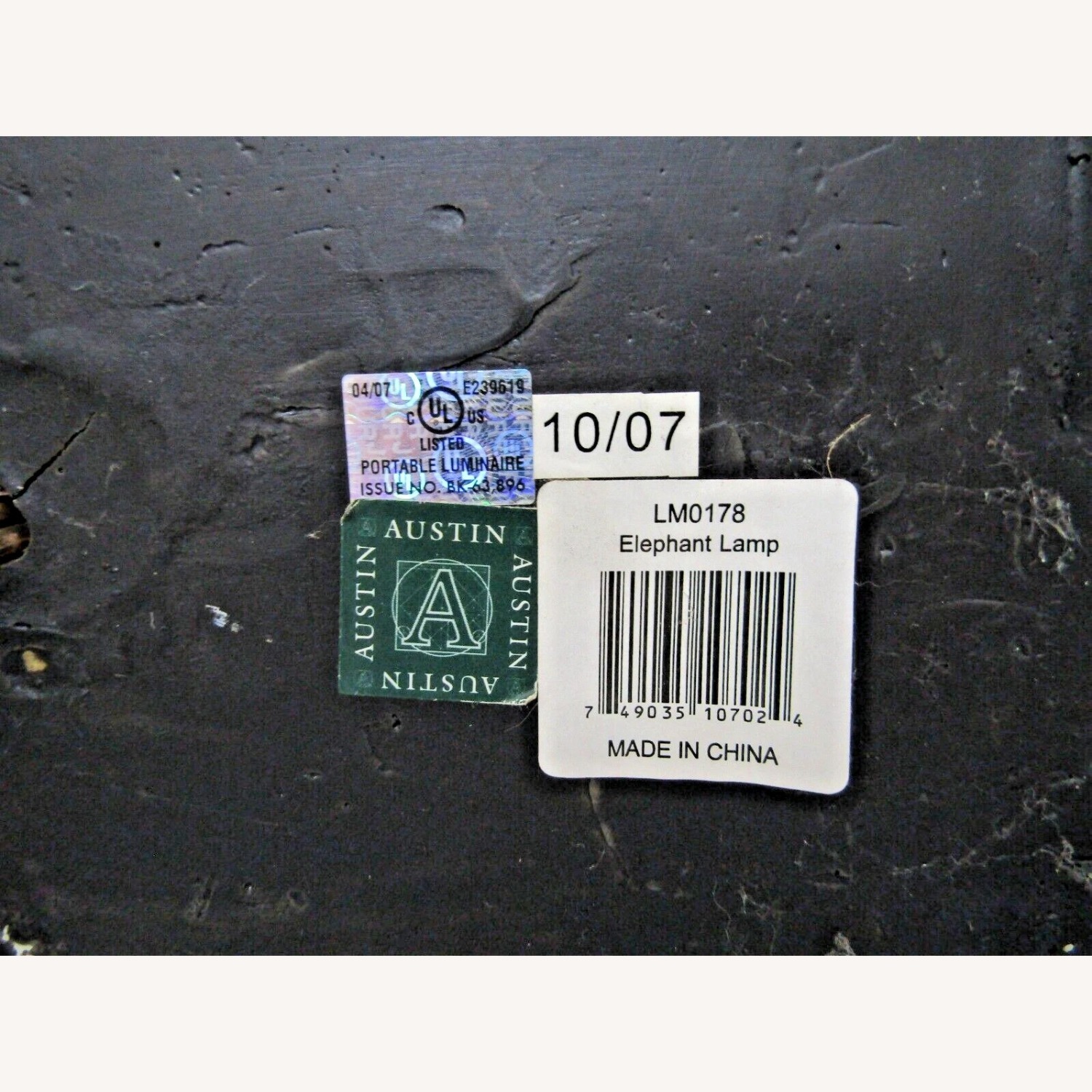 Austin Standing Elephant on Barrel Table Lamp 2007 - image-15