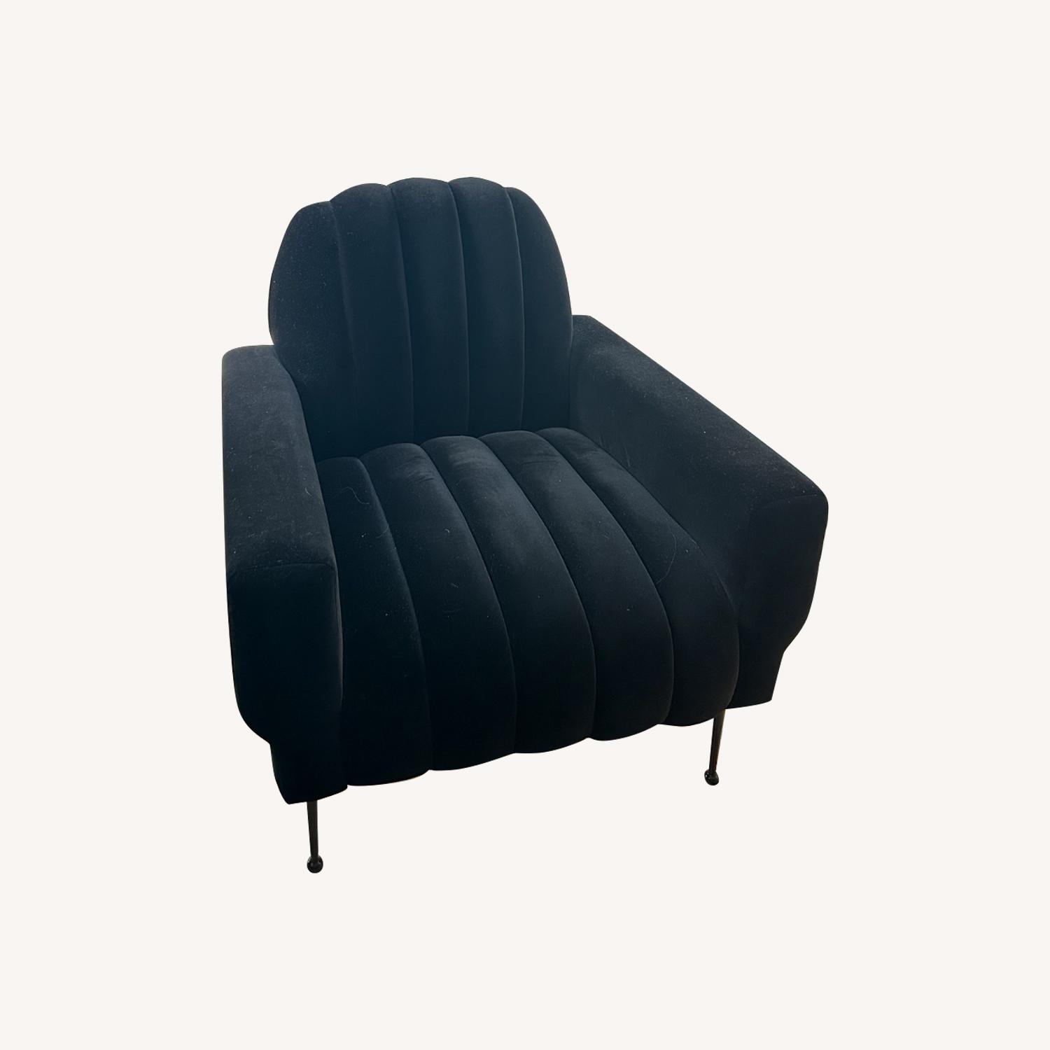 CB2 Ardis Black Velvet Chairs - image-0