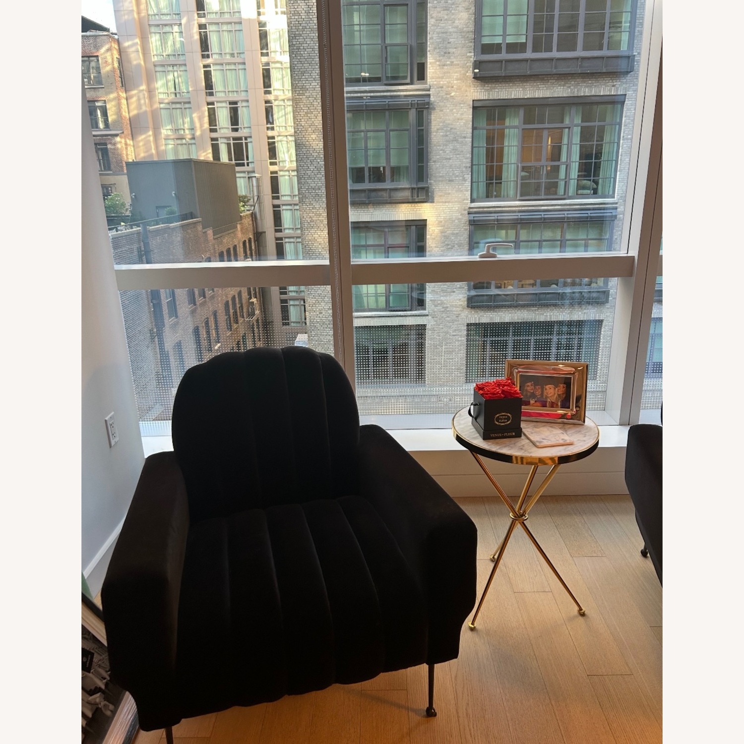 CB2 Ardis Black Velvet Chairs - image-4