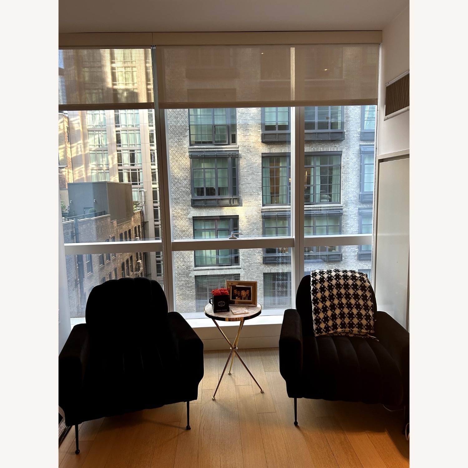 CB2 Ardis Black Velvet Chairs - image-3