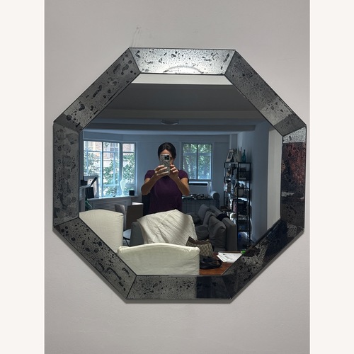 Used Octagonal Distressed Glass Mirror for sale on AptDeco
