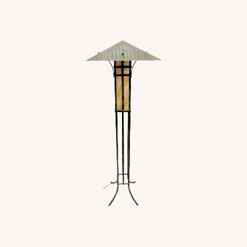Used Craftsman Metal and Mica Torchier Floor Lamp for sale on AptDeco