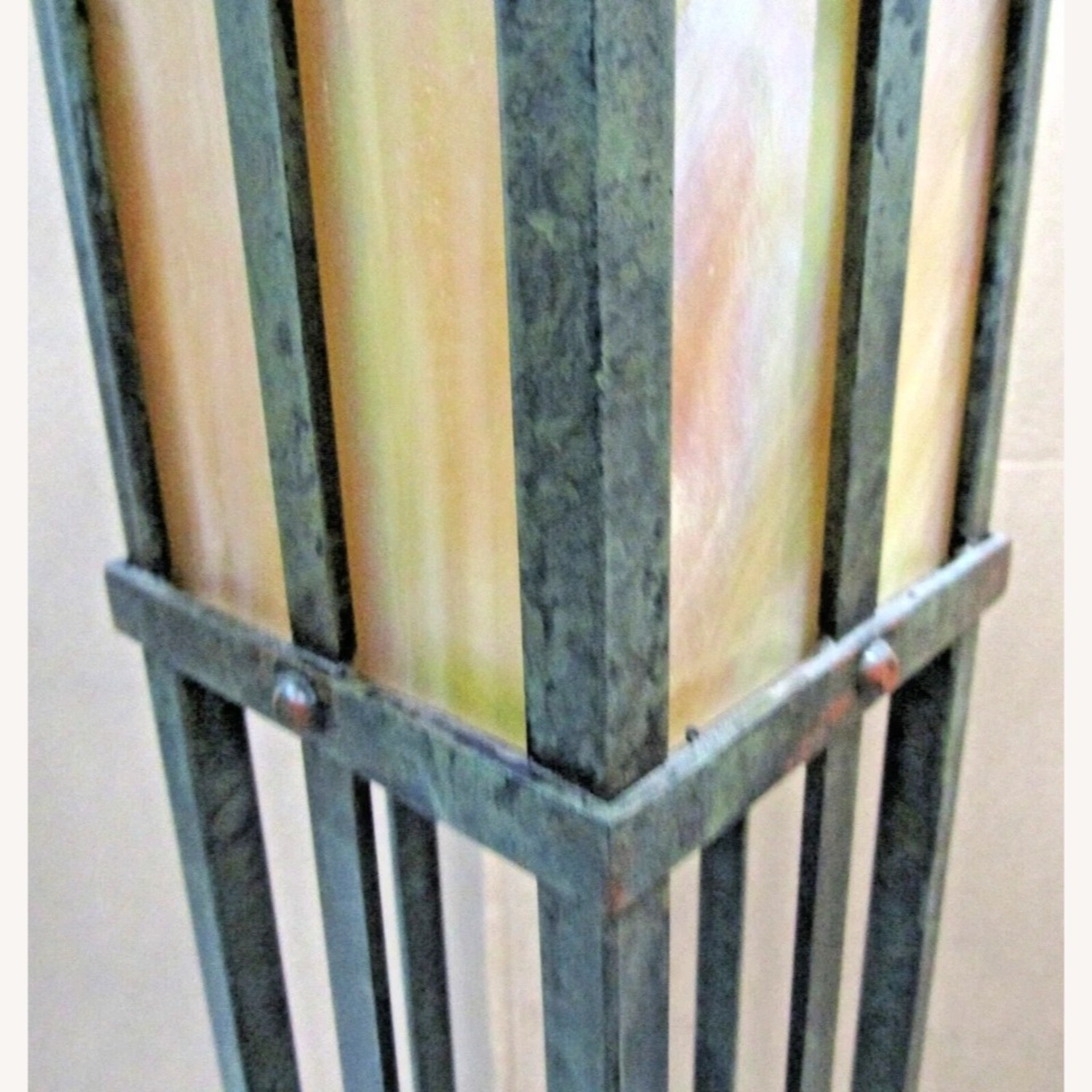 Craftsman Metal and Mica Torchier Floor Lamp - image-10