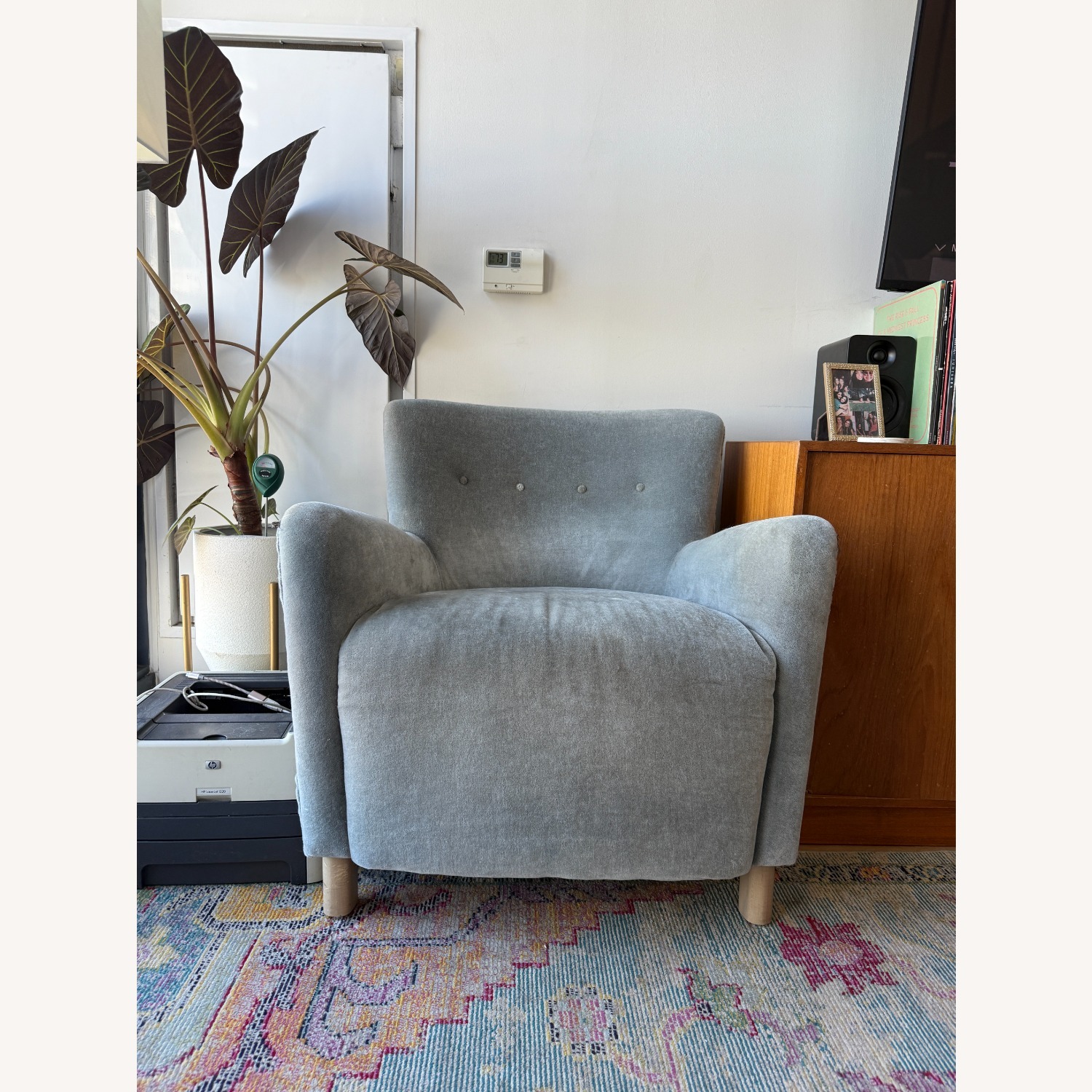 Maiden Home Perry Chair in Sky Blue Velvet - image-1