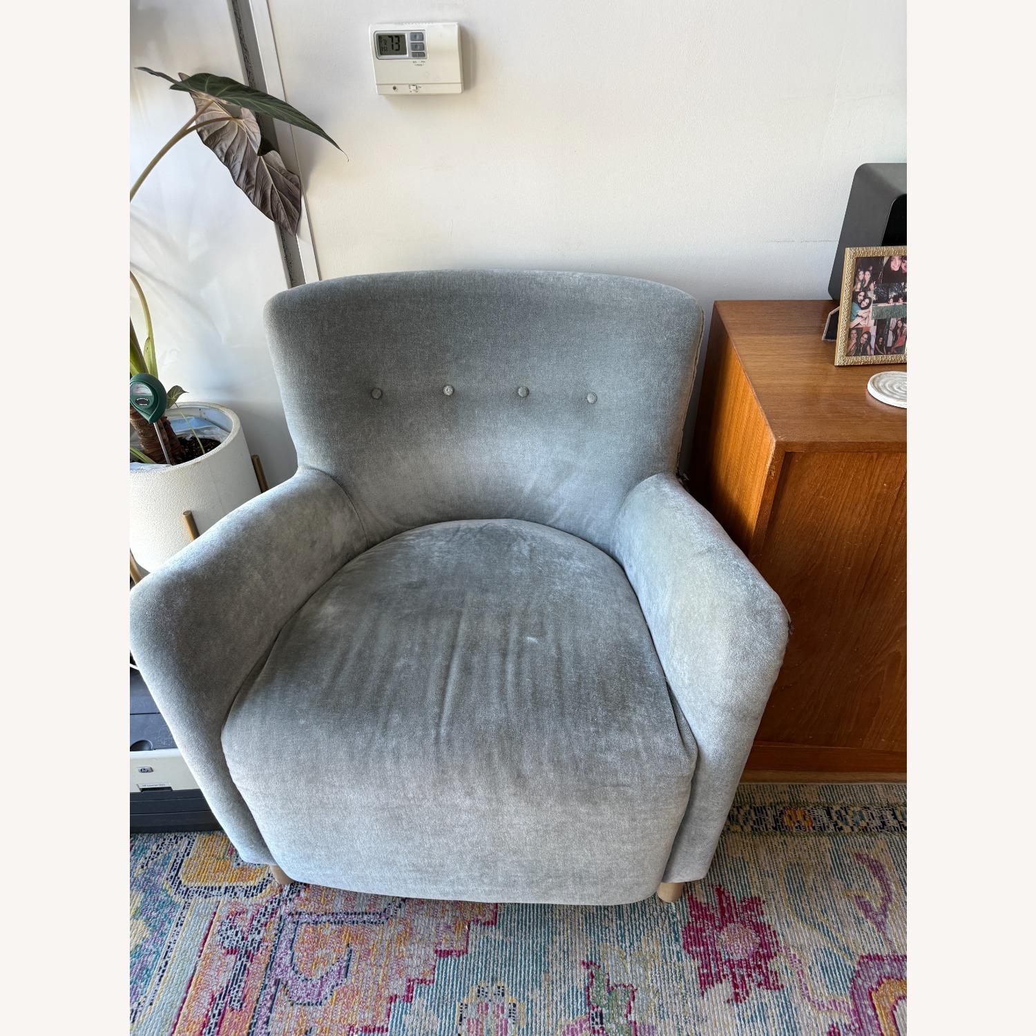 Maiden Home Perry Chair in Sky Blue Velvet - image-2