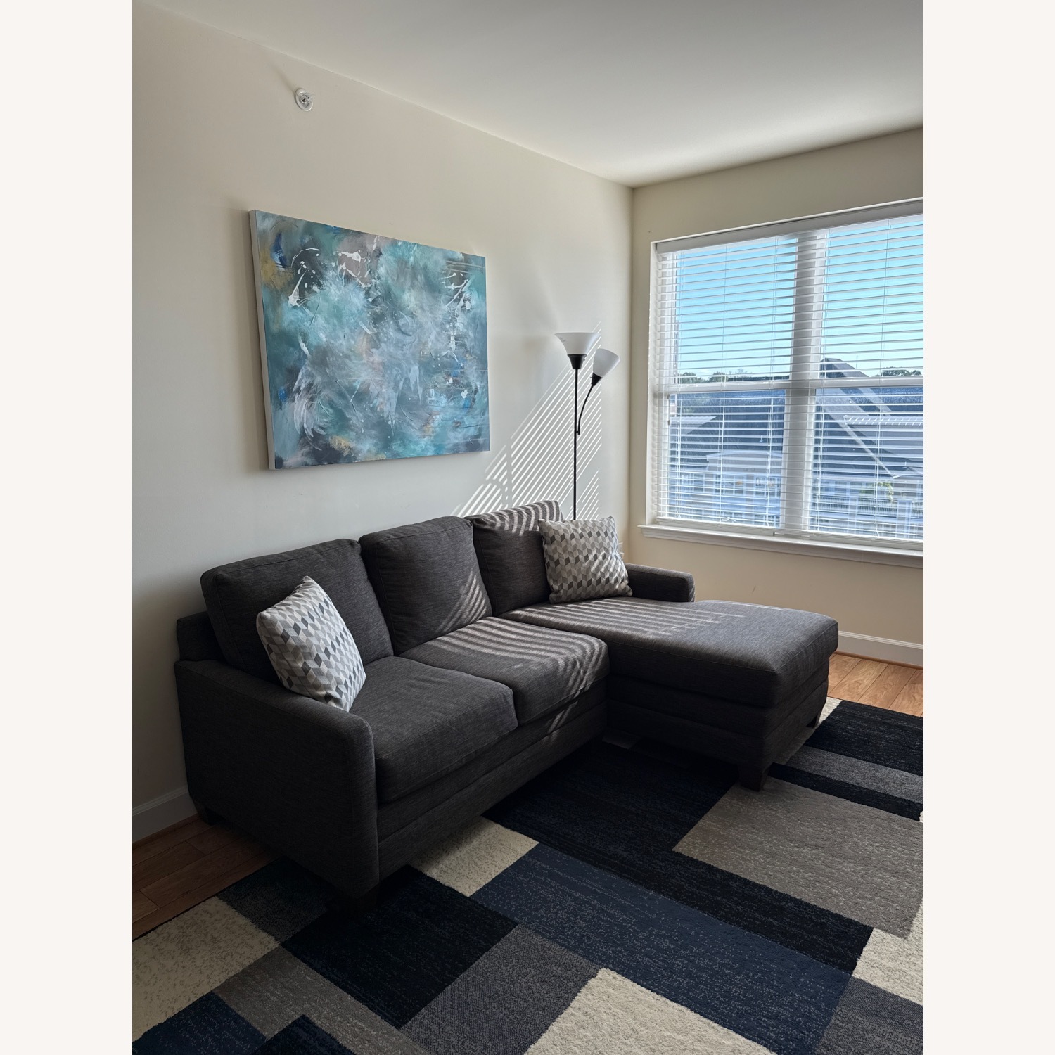 Bassett Furniture Charcoal Gray Sofa  - image-2