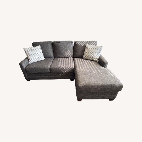 Used Bassett Furniture Charcoal Gray Sofa for sale on AptDeco