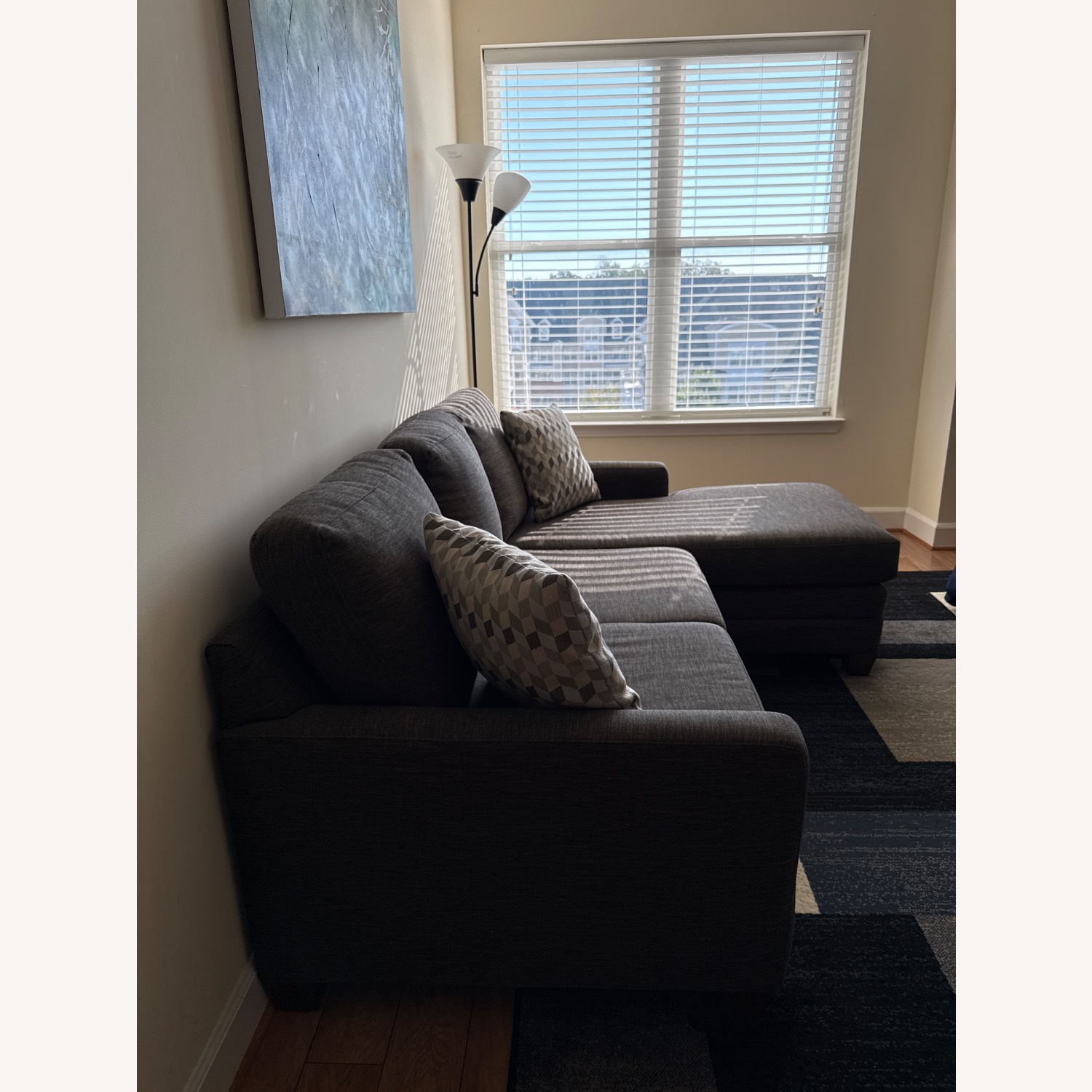 Bassett Furniture Charcoal Gray Sofa  - image-3