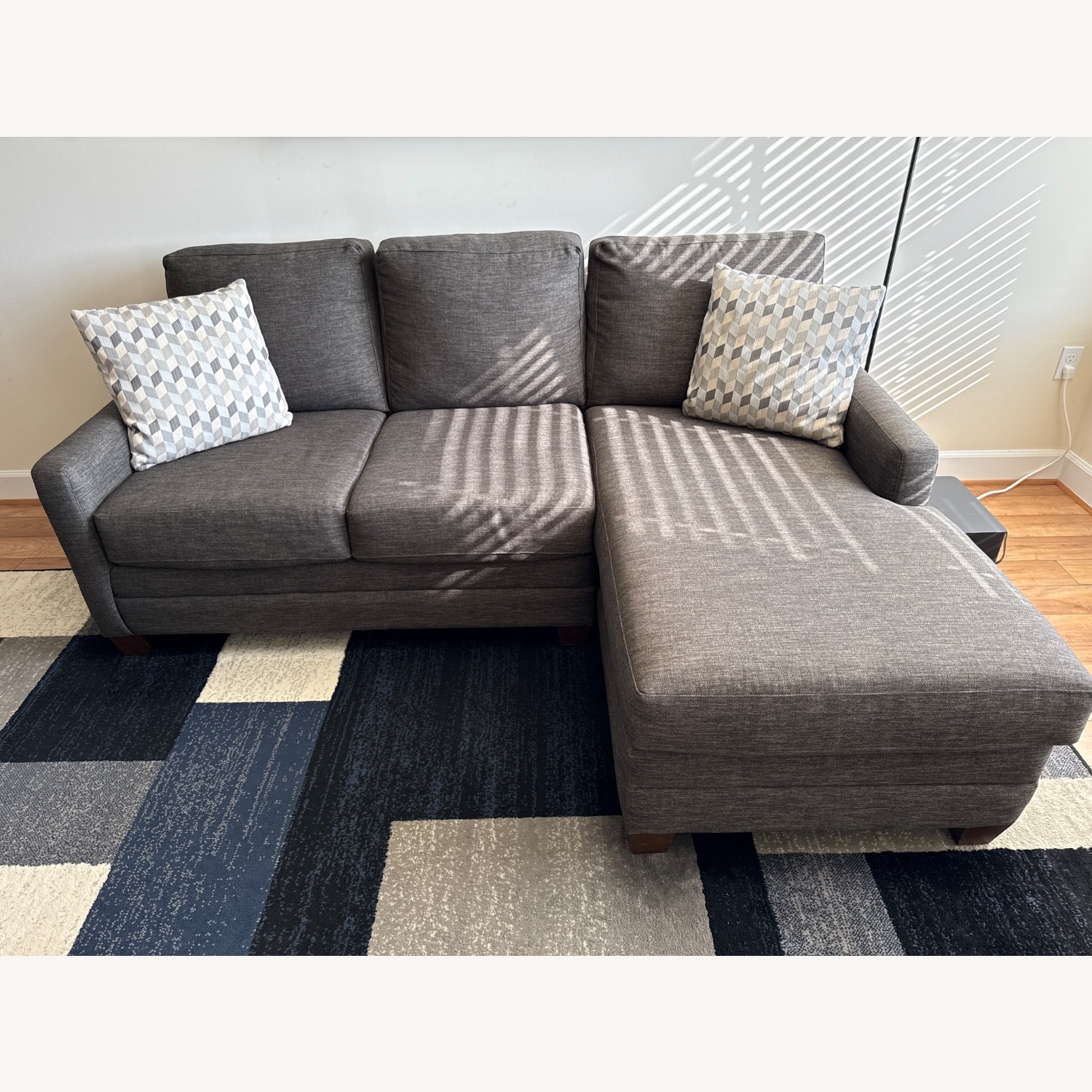 Bassett Furniture Charcoal Gray Sofa  - image-4