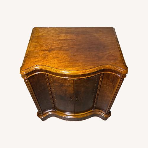 Used Vintage Art Deco Burled Wood Cabinet with Inlay  for sale on AptDeco