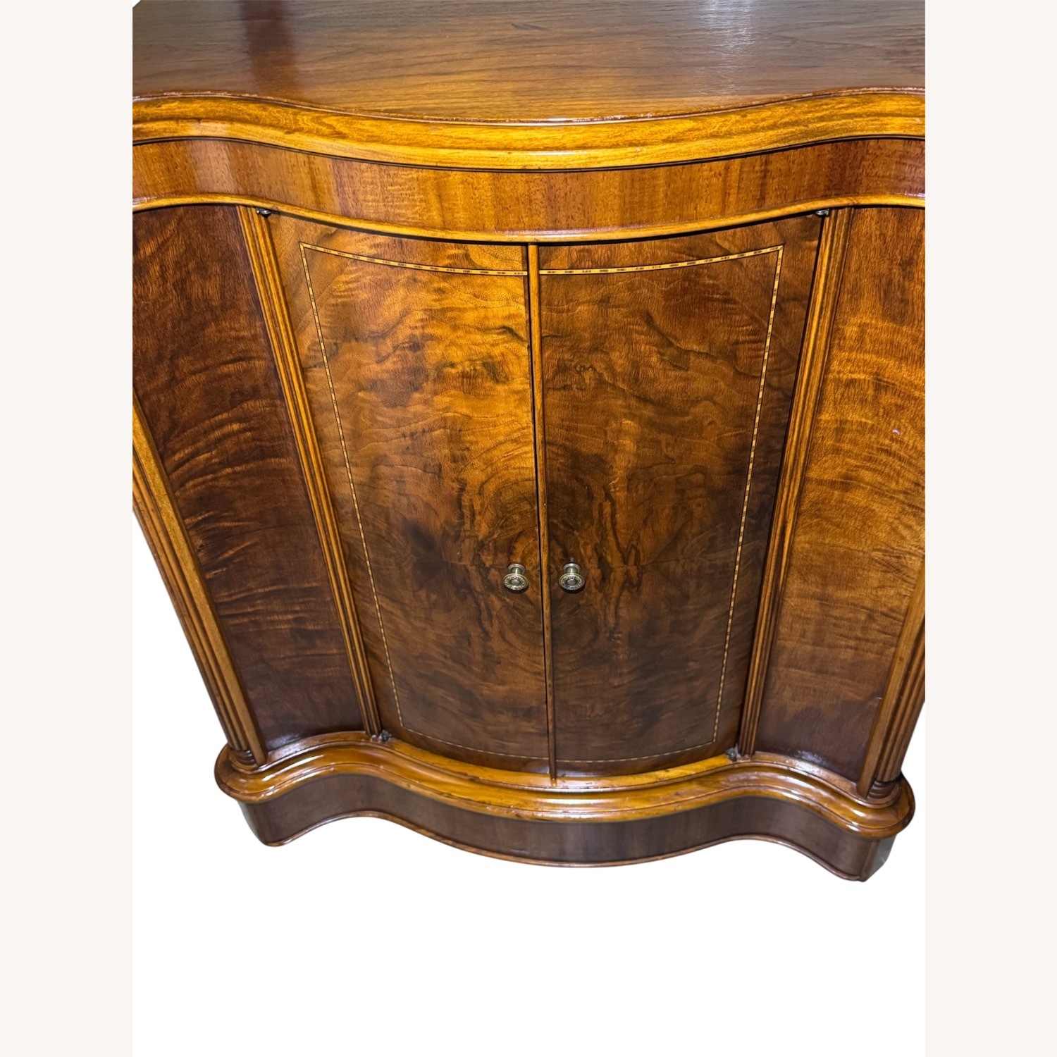Vintage Art Deco Burled Wood Cabinet with Inlay  - image-2