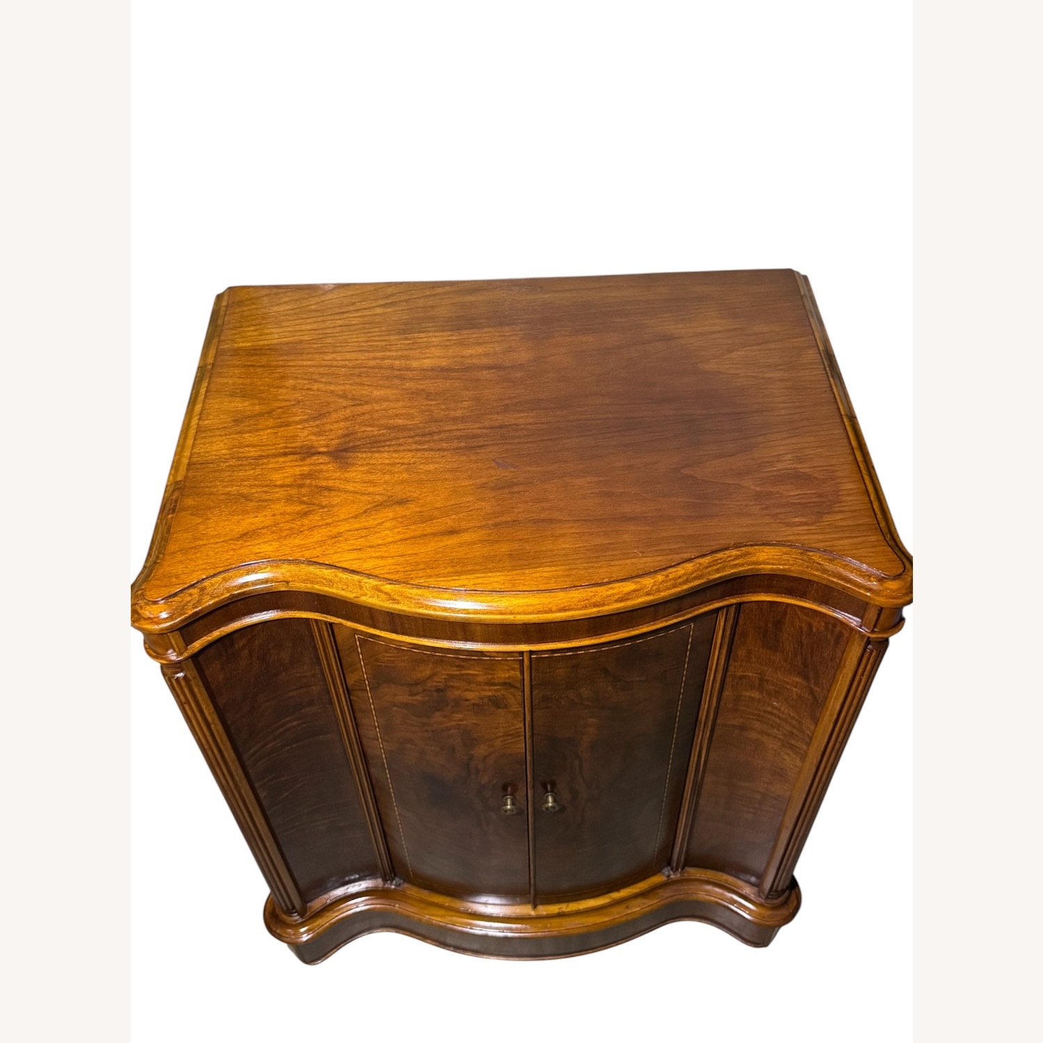 Vintage Art Deco Burled Wood Cabinet with Inlay  - image-1