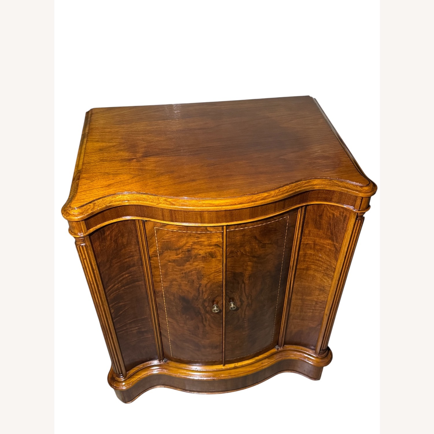 Vintage Art Deco Burled Wood Cabinet with Inlay  - image-4
