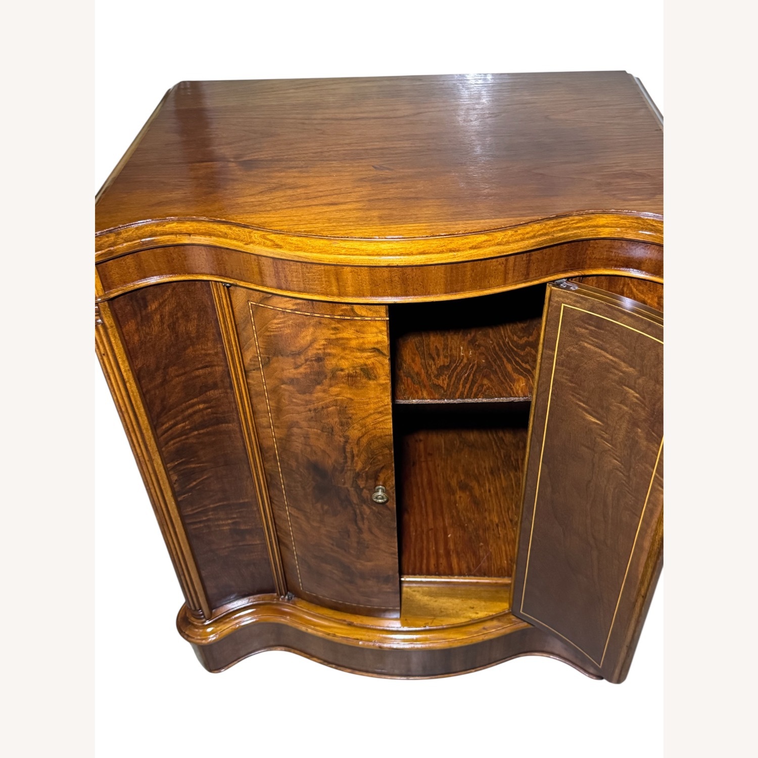 Vintage Art Deco Burled Wood Cabinet with Inlay  - image-6