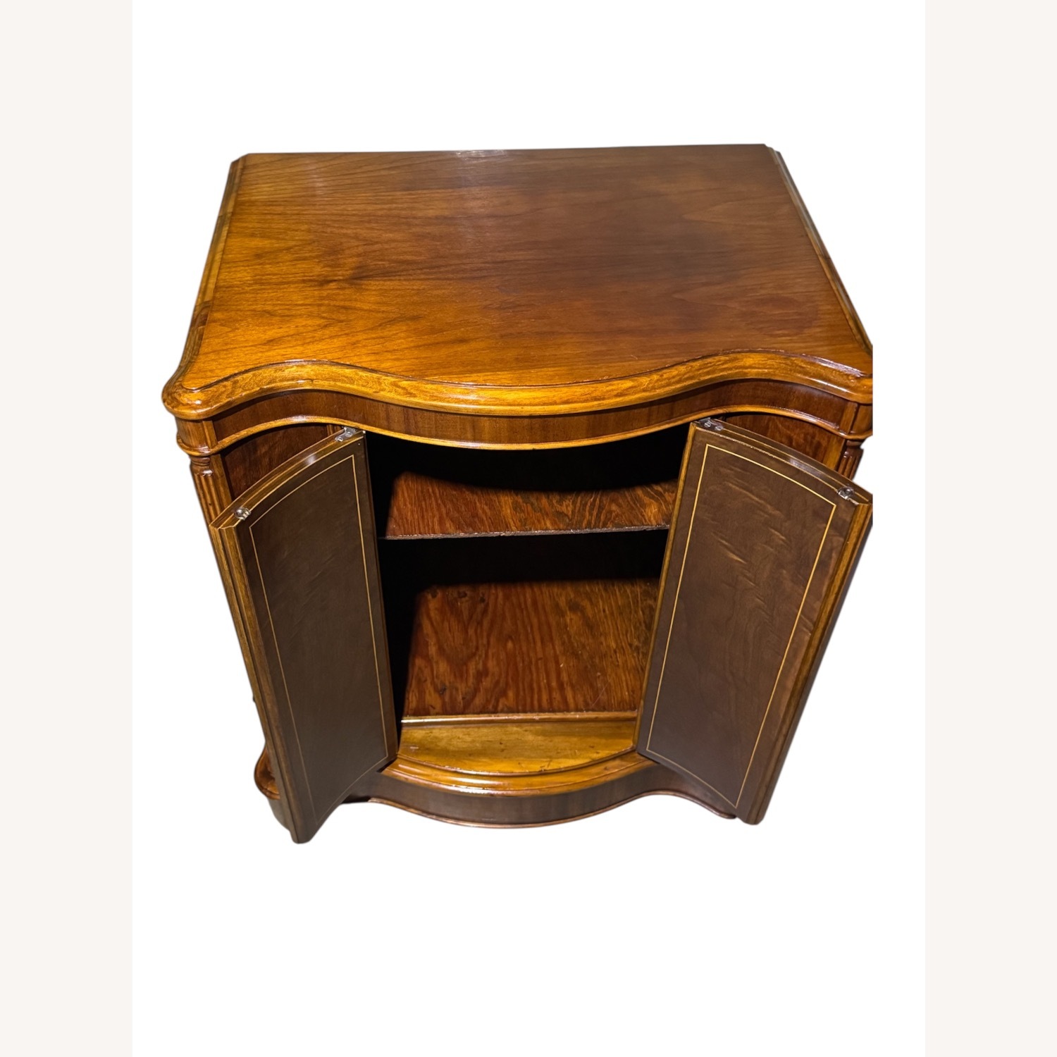 Vintage Art Deco Burled Wood Cabinet with Inlay  - image-3