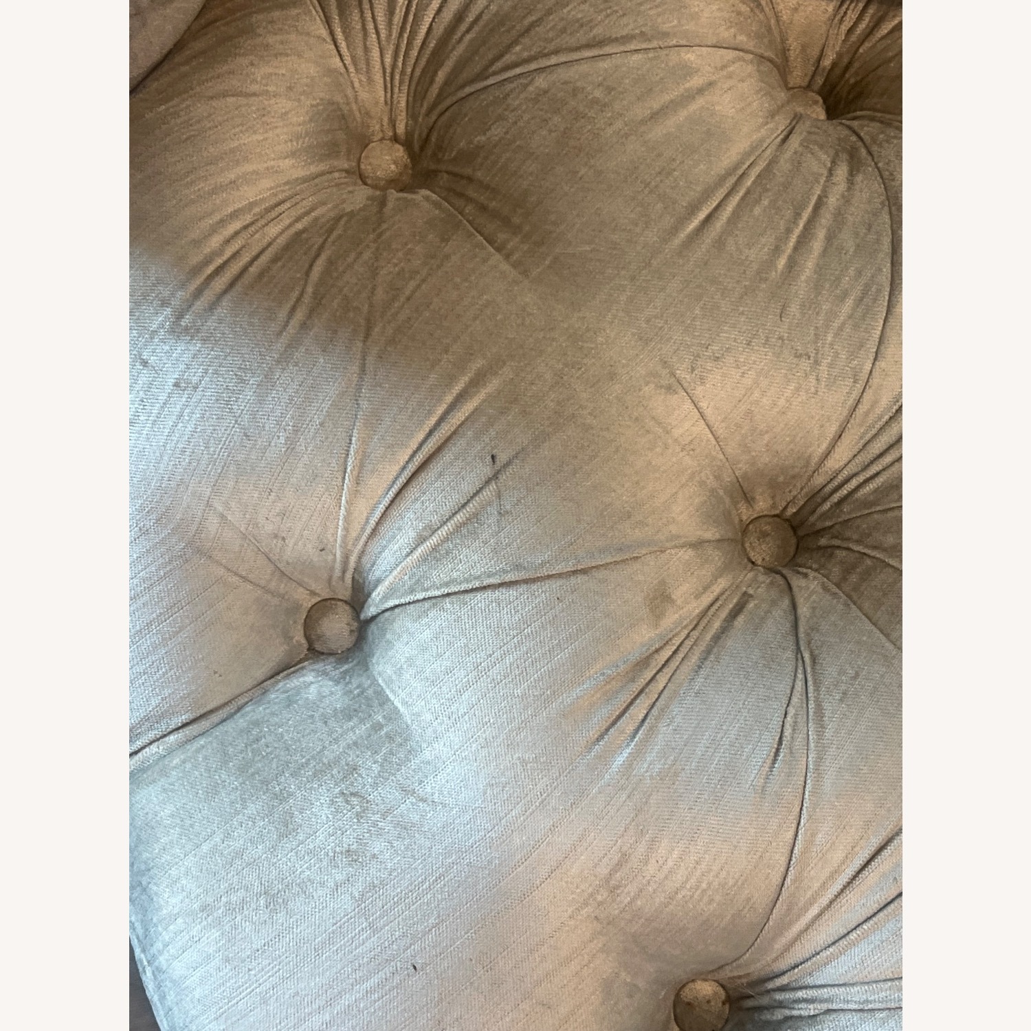 Adorable Grey Velour Rounded Loveseat  - image-3