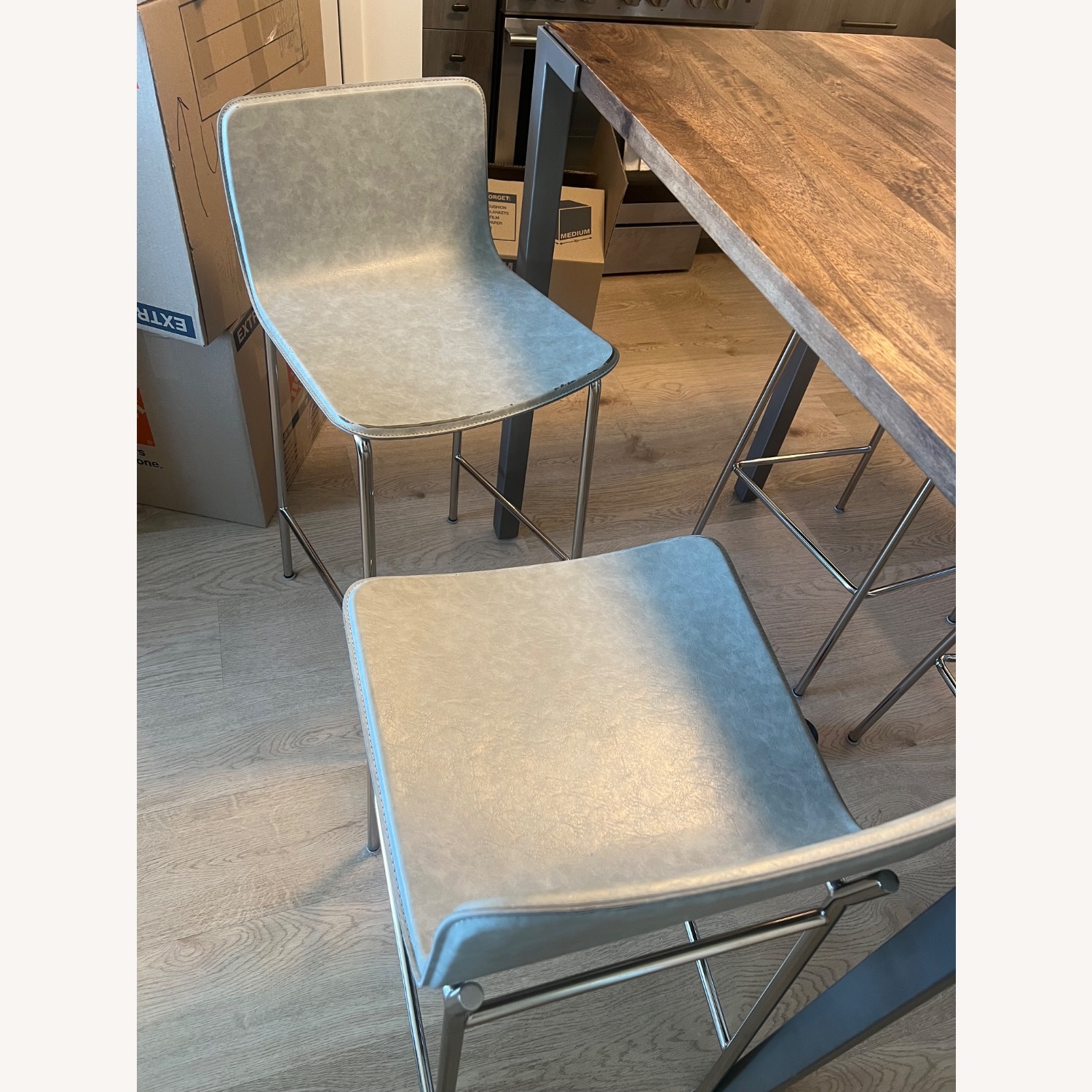 CB2 Dining Table and Stools - image-4