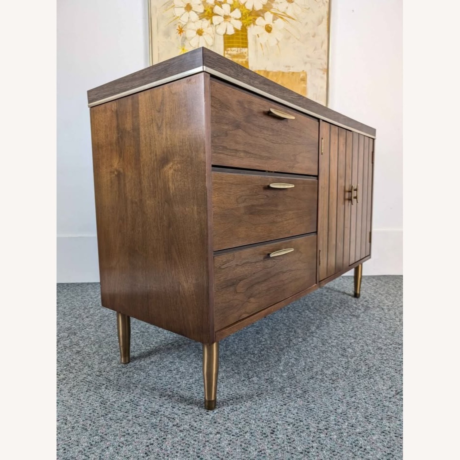 Mid Century Modern Walnut Credenza Buffet - image-2