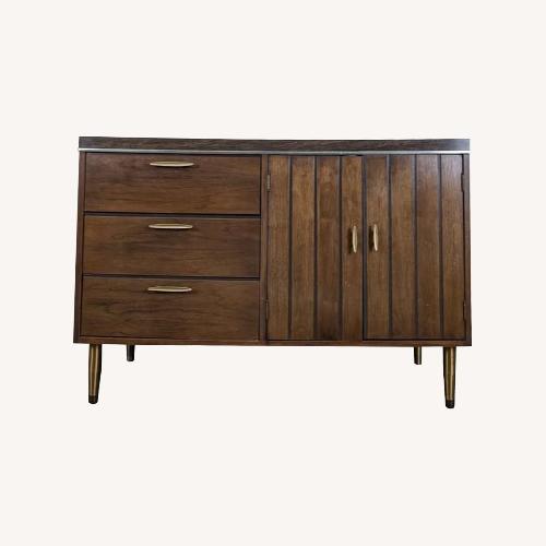 Used Mid Century Modern Walnut Credenza Buffet for sale on AptDeco