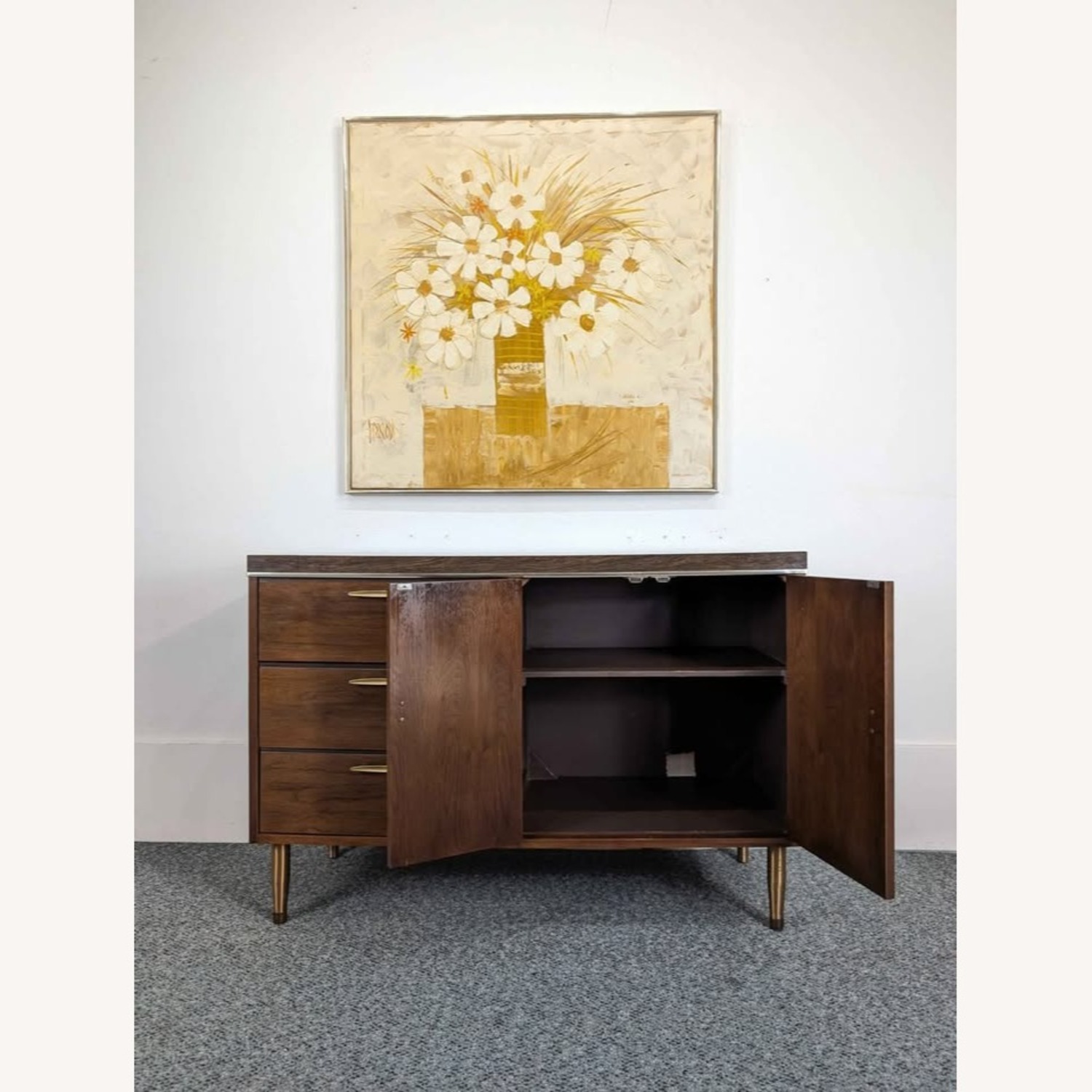 Mid Century Modern Walnut Credenza Buffet - image-4