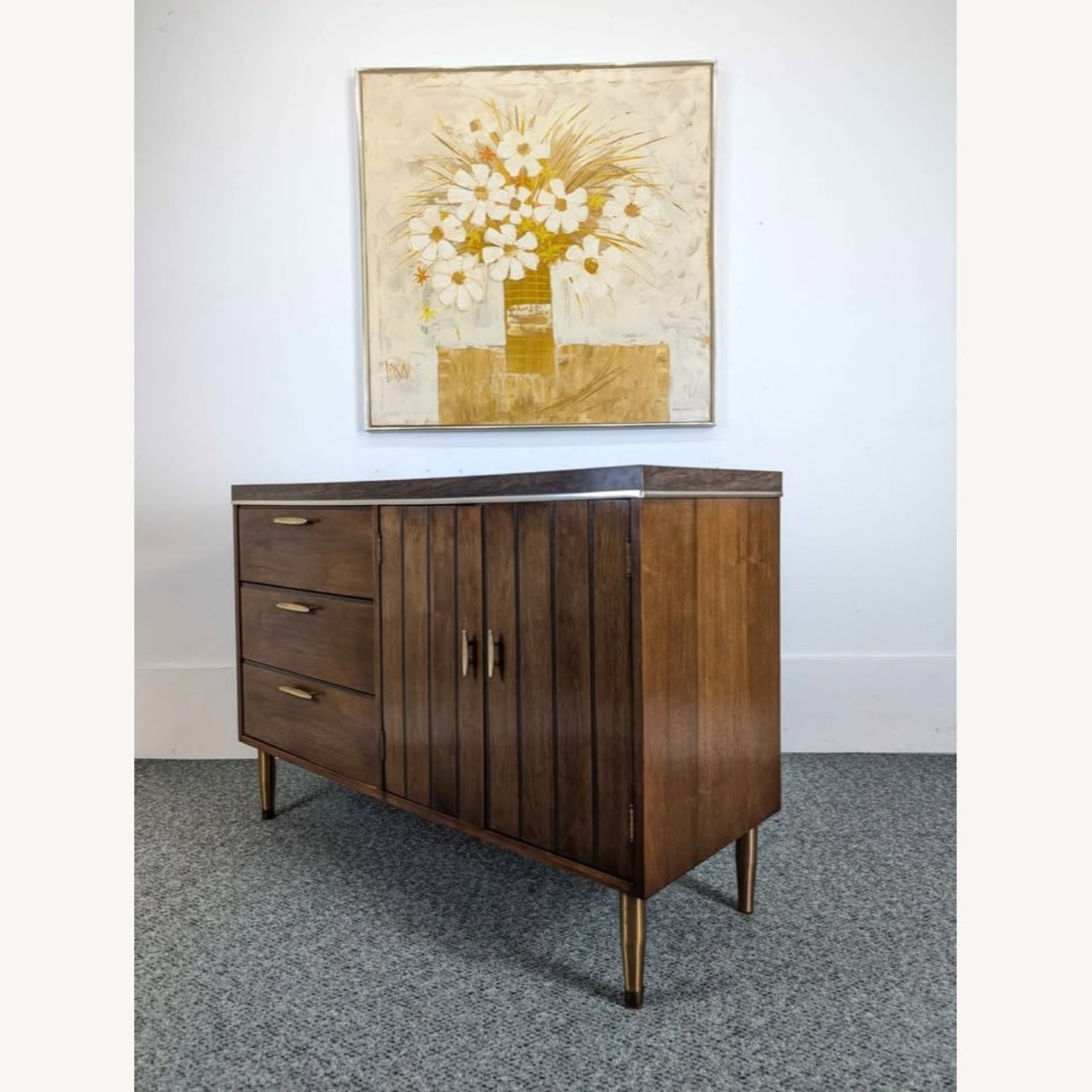 Mid Century Modern Walnut Credenza Buffet - image-3
