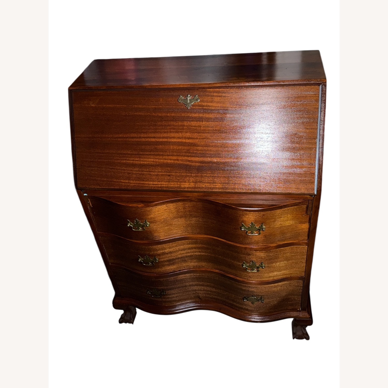 Antique Secretary Desk with Claw and Ball Feet - image-4