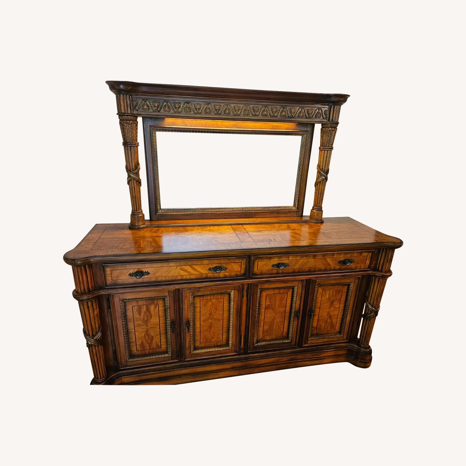 Dining Buffet With Lighted Mirror - image-0