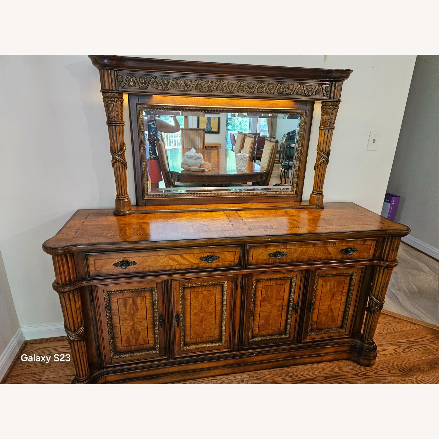 Dining Buffet With Lighted Mirror - image-1