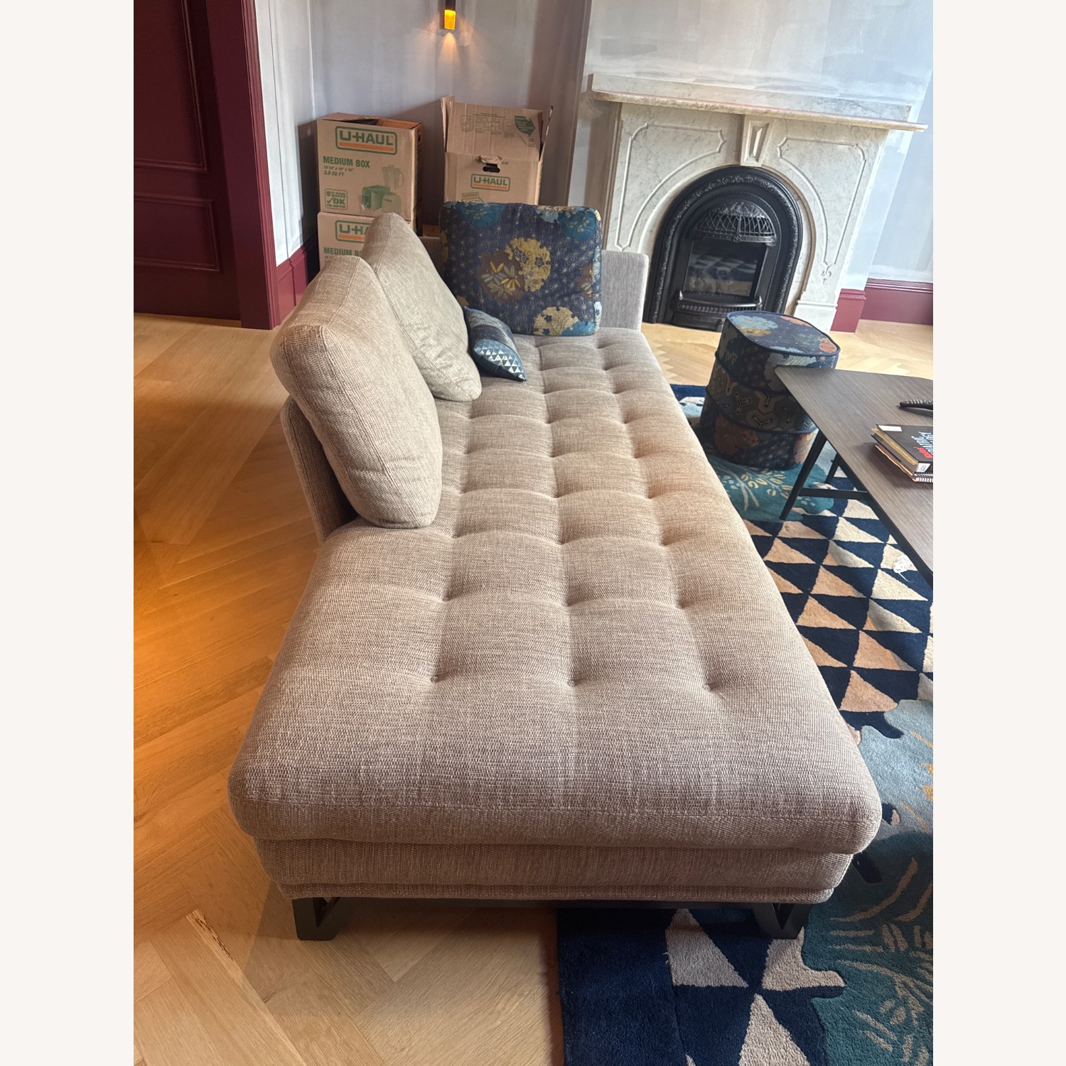 Roche Bobois Tufted Bench-Seat Sofa - image-1