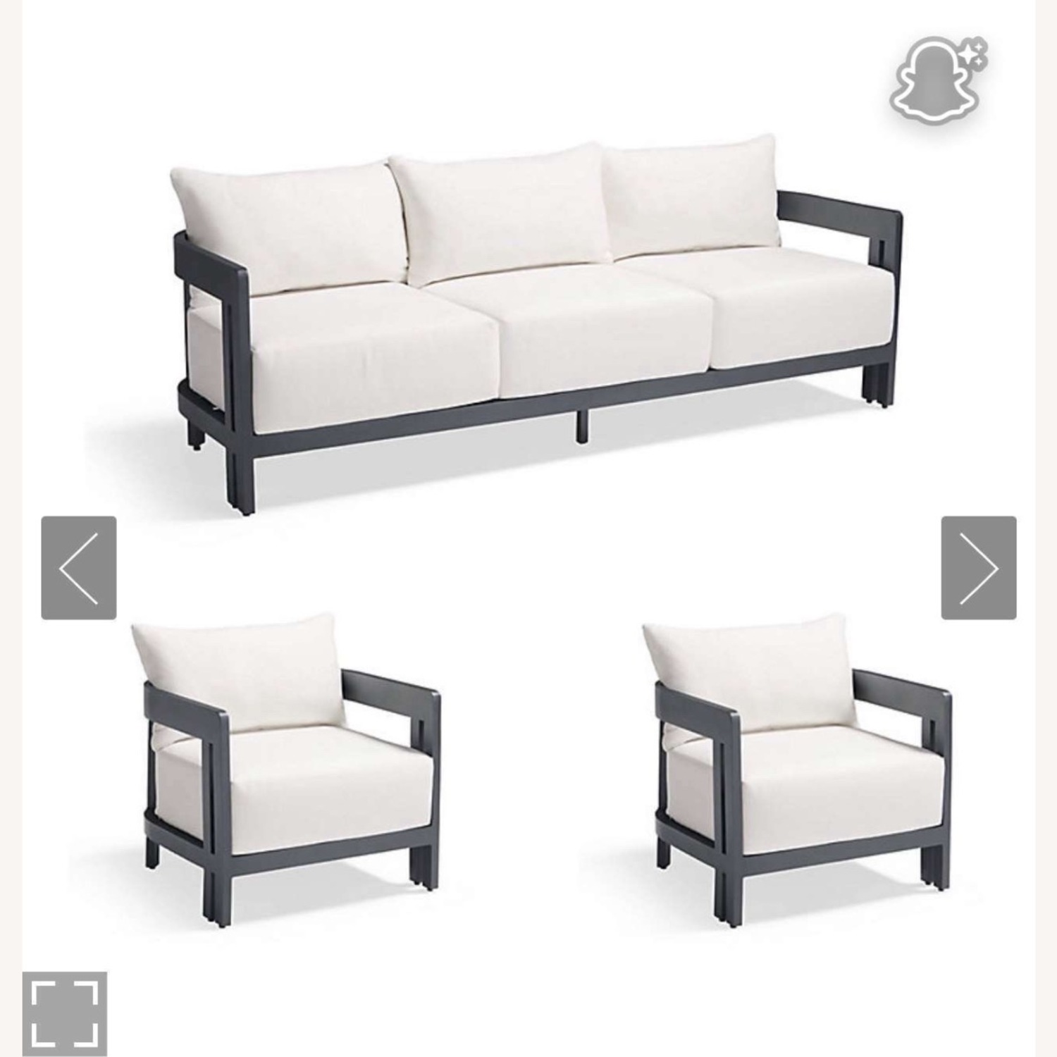 Georgia Ave White Kiss sofa - image-1