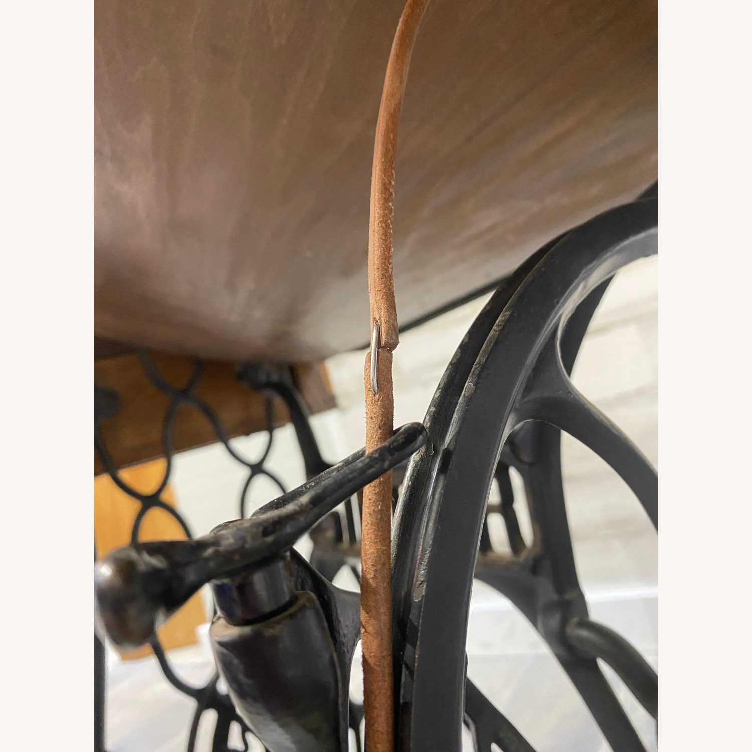 Antique Singer Sewing Machine & Desk - image-16