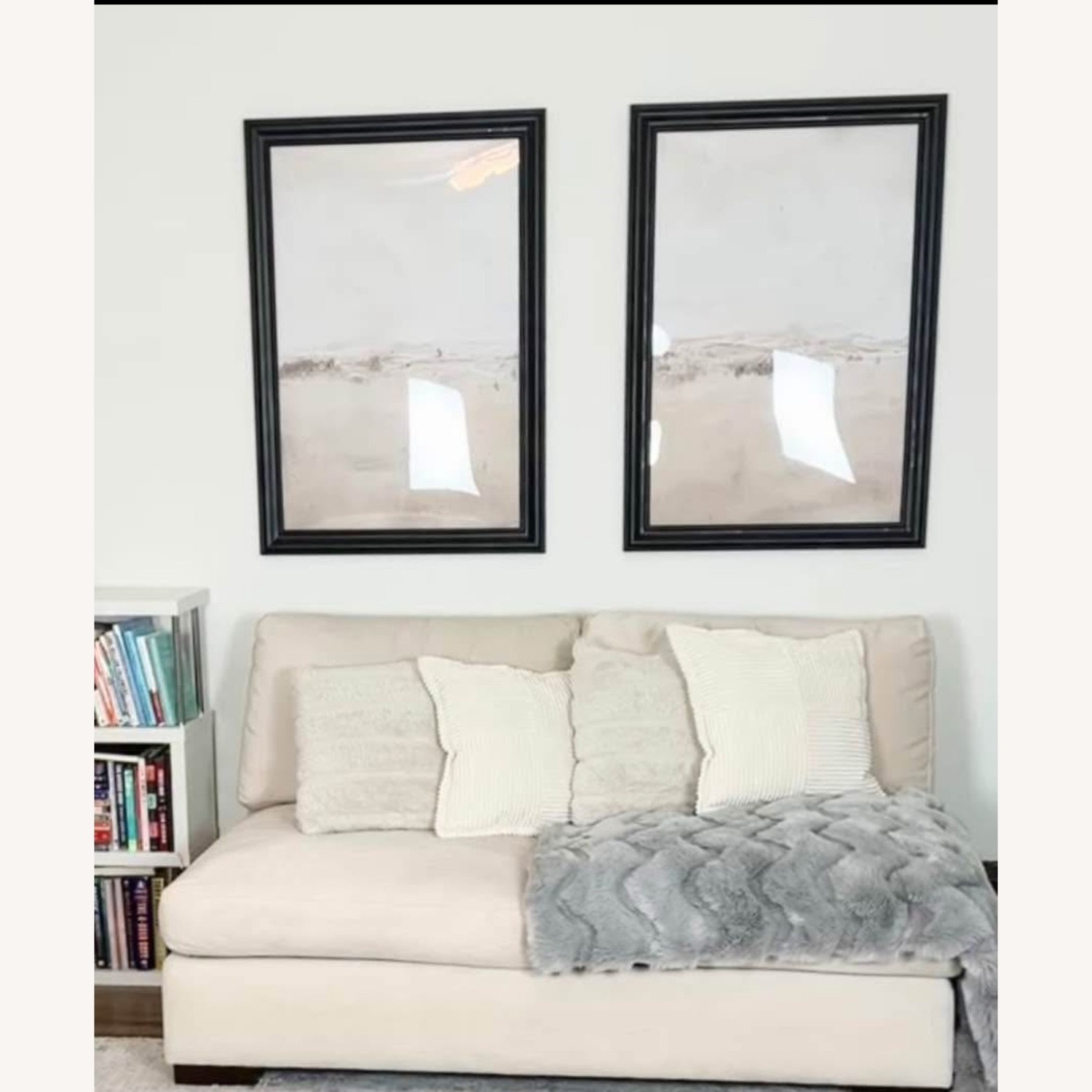 Z Gallerie Cream Sofa - image-2