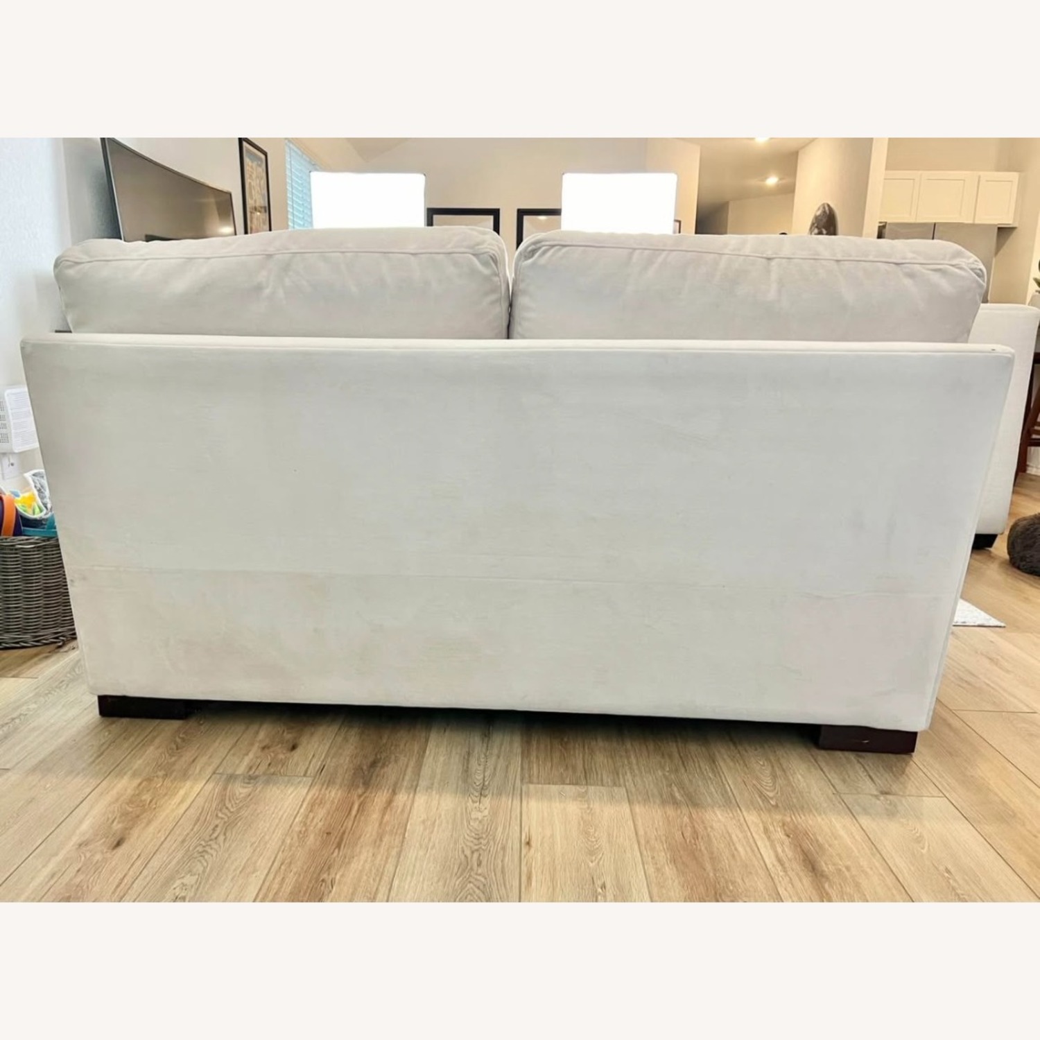 Z Gallerie Cream Sofa - image-5
