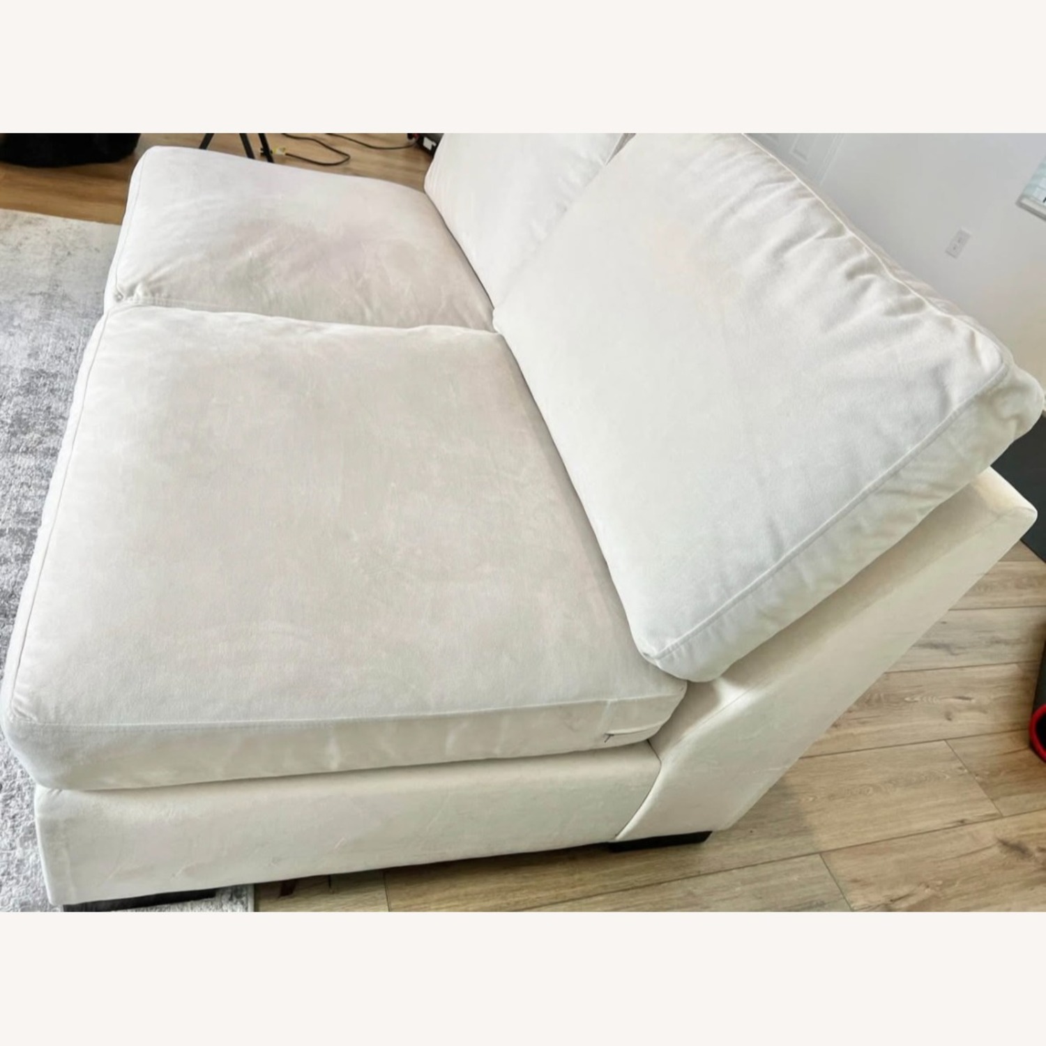 Z Gallerie Cream Sofa - image-4