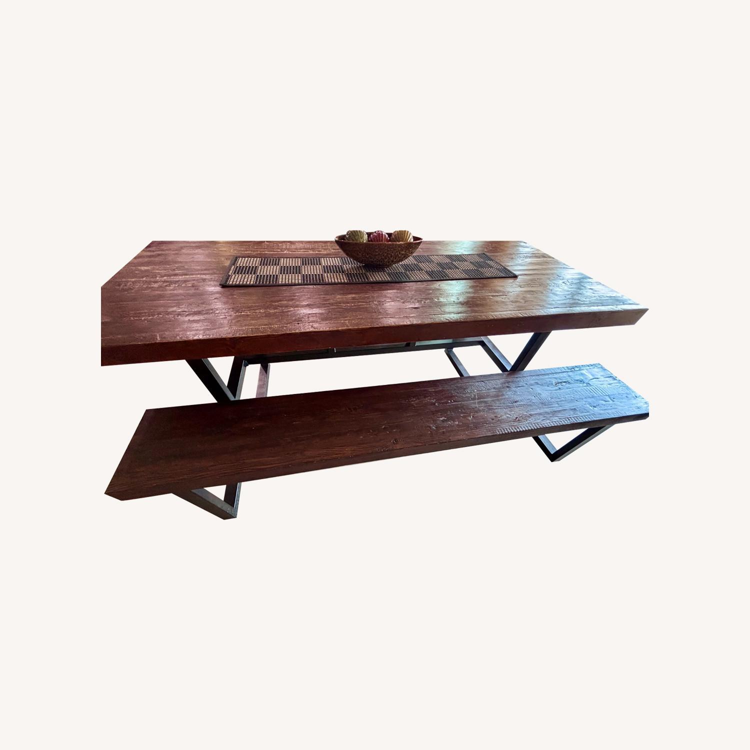Griffin Reclaimed Wood Dining Table and Bench - image-0