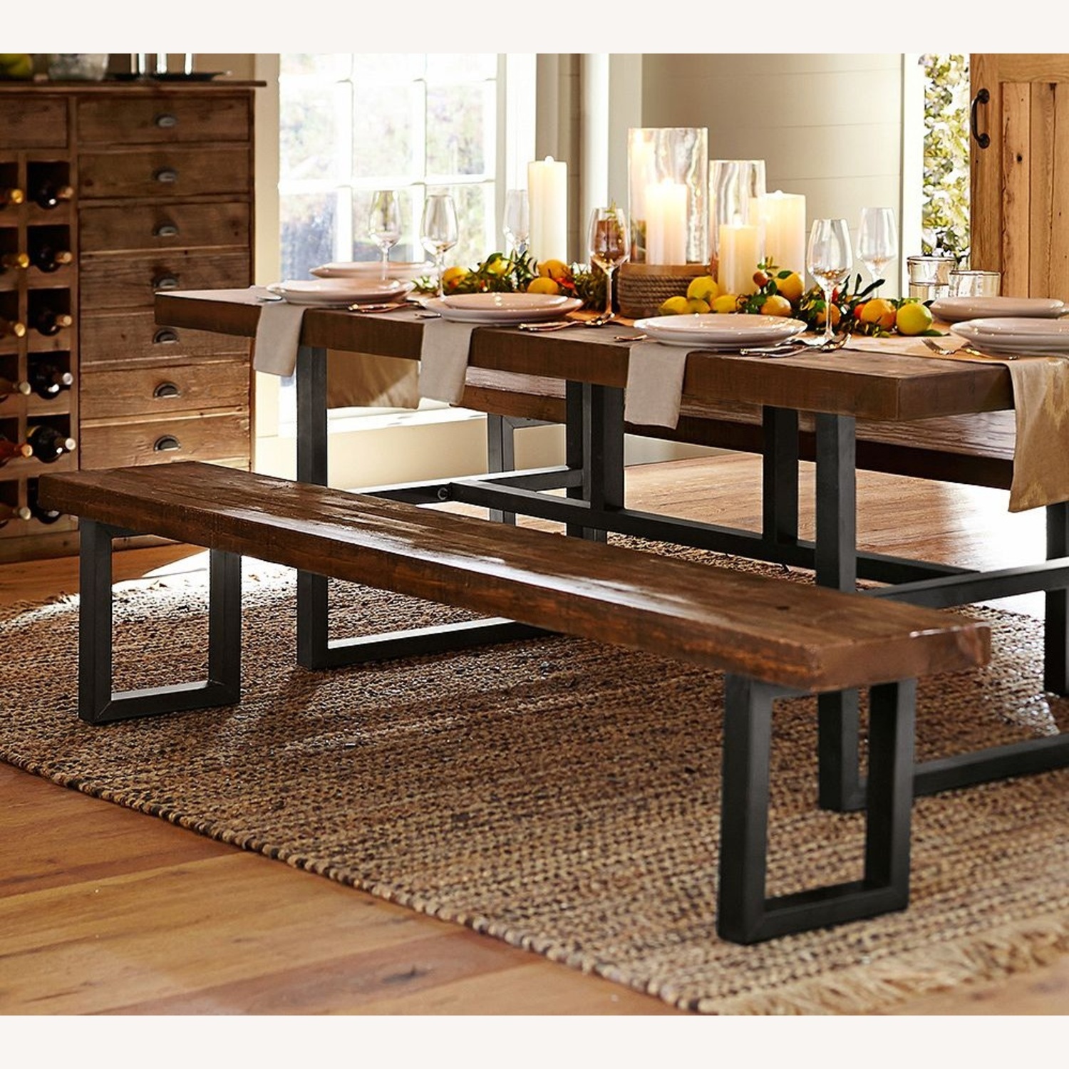 Griffin Reclaimed Wood Dining Table and Bench - image-6