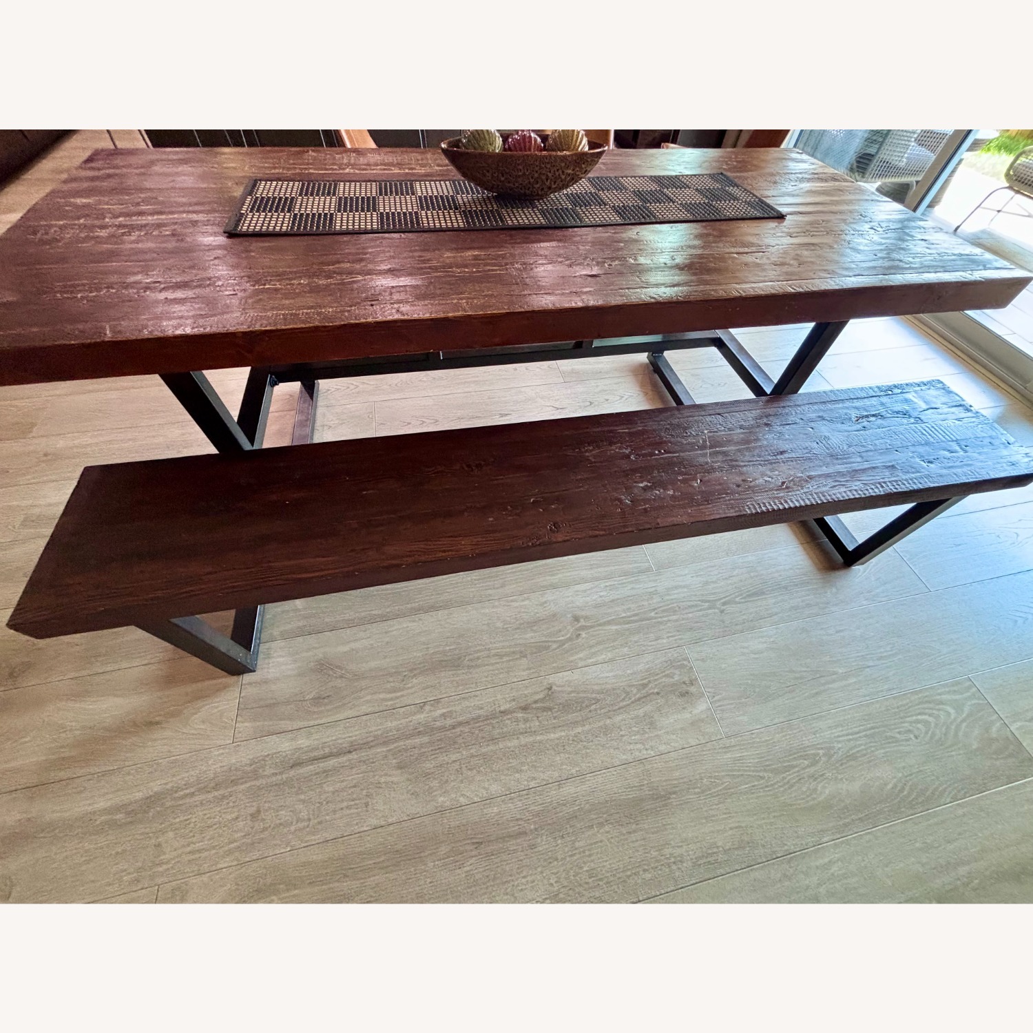 Griffin Reclaimed Wood Dining Table and Bench - image-1