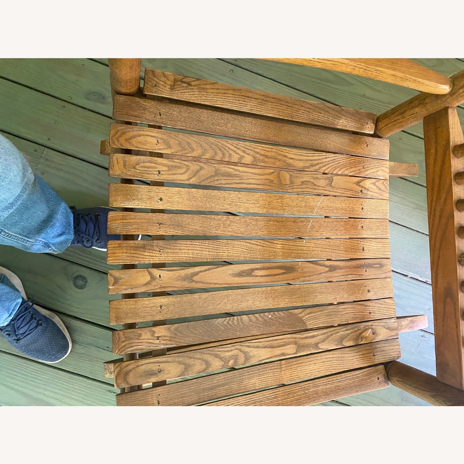 Solid Oak Rocking Chair - image-7