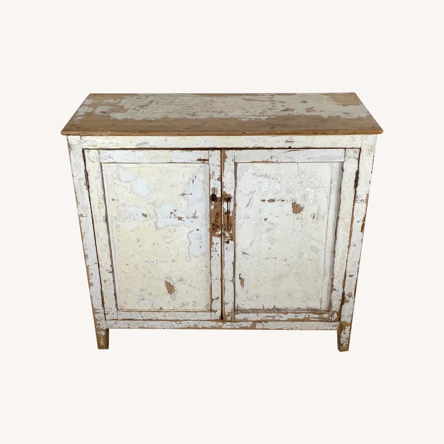 Vintage Rustic Two-Door Cabinet, Distressed Finish - image-0