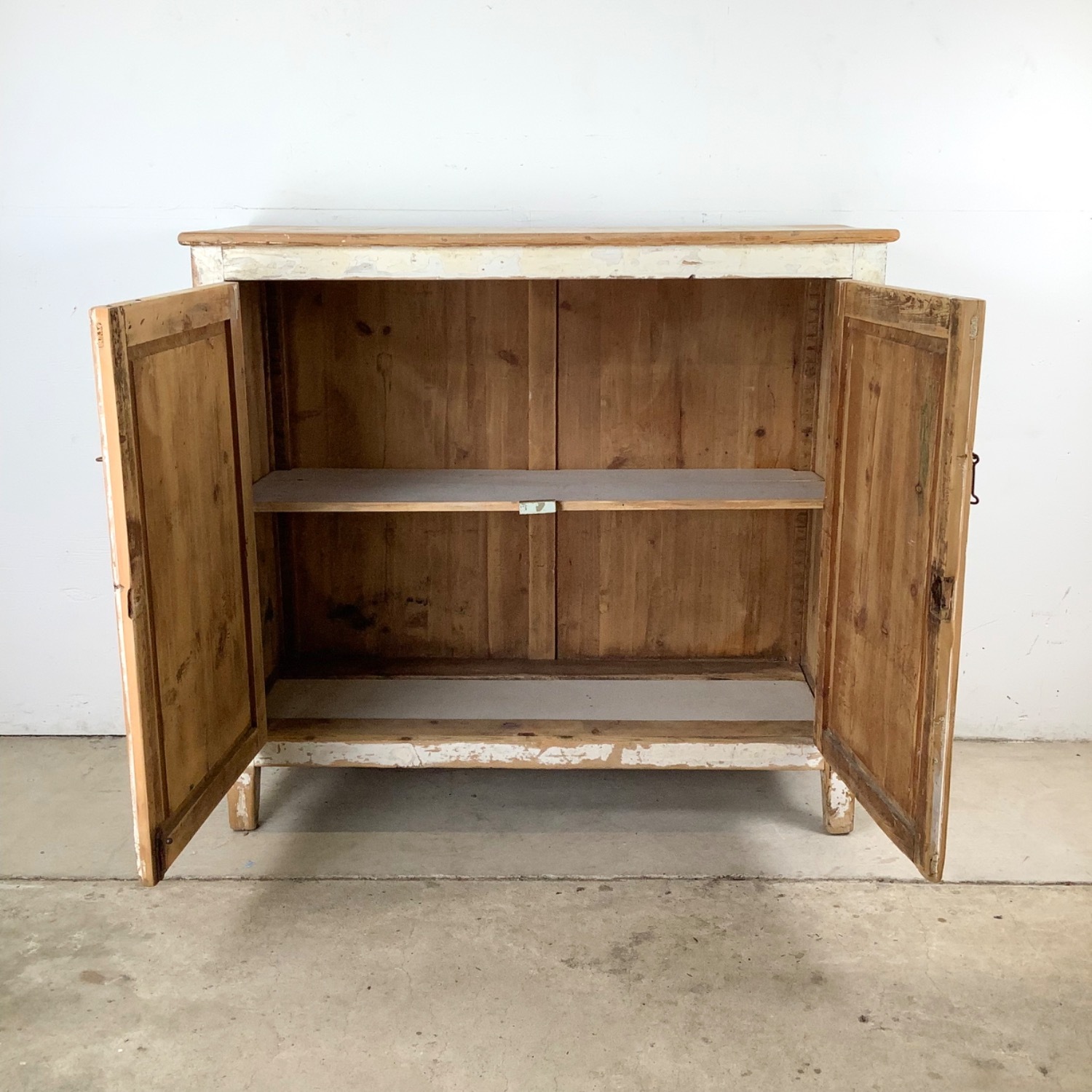 Vintage Rustic Two-Door Cabinet, Distressed Finish - image-12