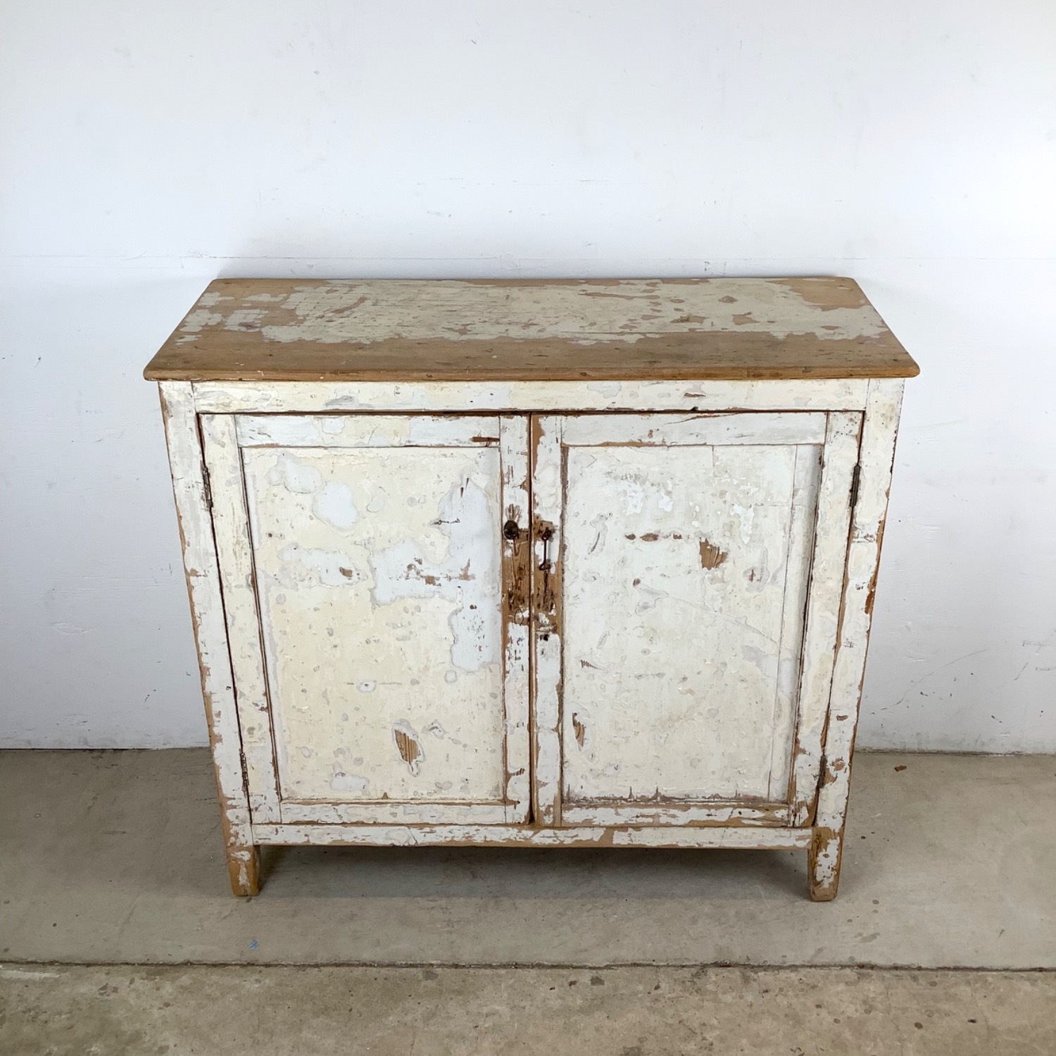 Vintage Rustic Two-Door Cabinet, Distressed Finish - image-2