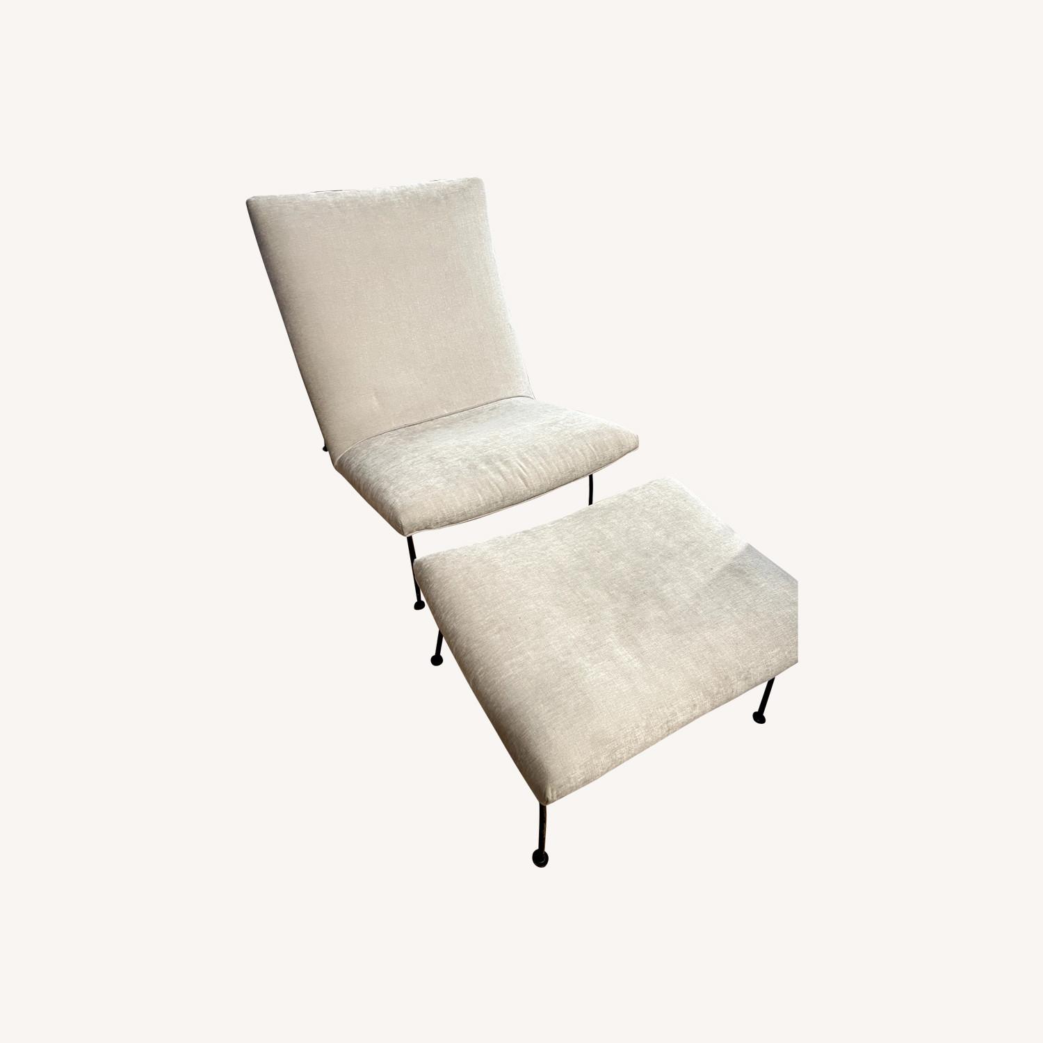 Designer Lounge Chair + Ottoman - image-0