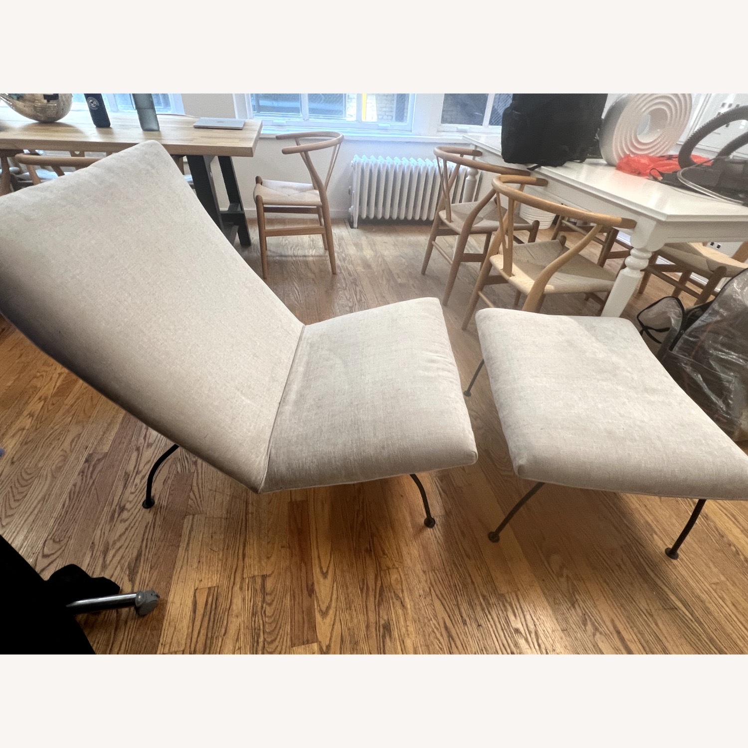 Designer Lounge Chair + Ottoman - image-1