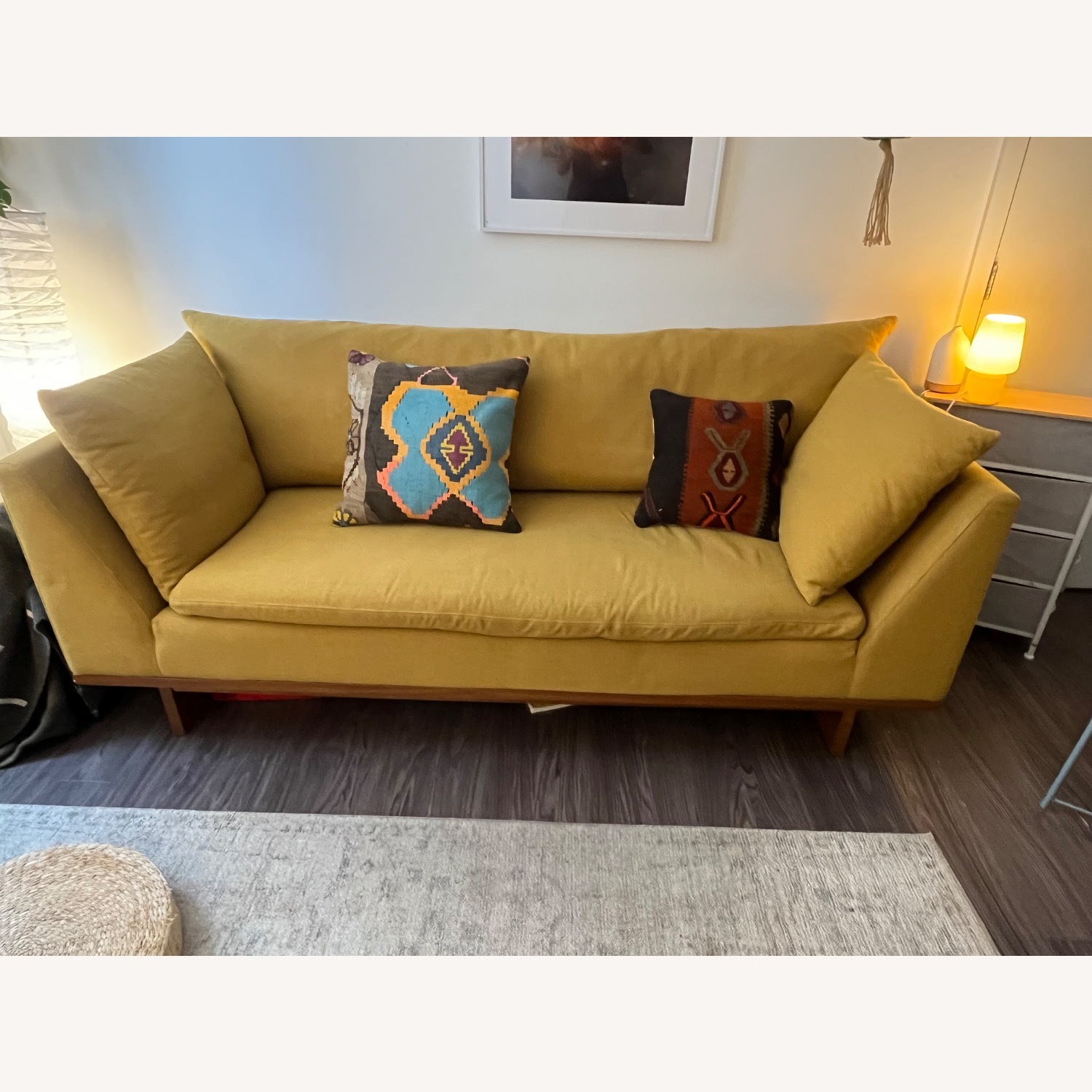 Urban Outfitters Huxley Mustard Cushion Sofa - image-9