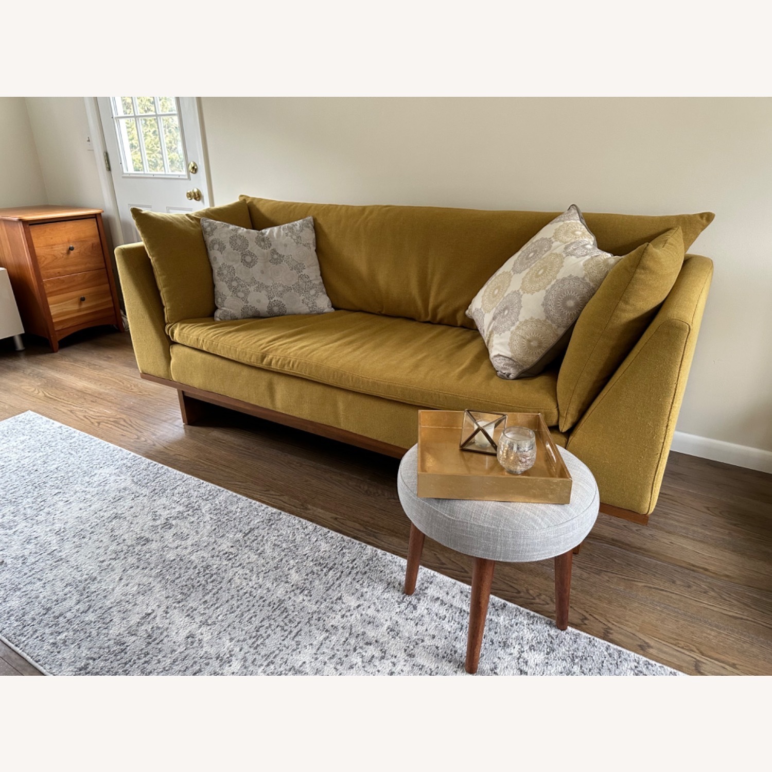 Urban Outfitters Huxley Mustard Cushion Sofa - image-1