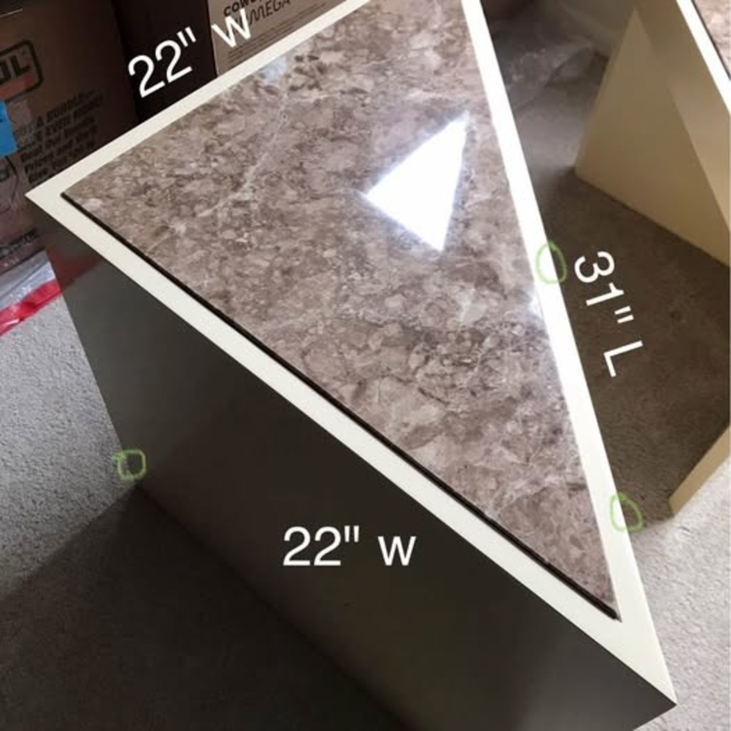 Custom made Lacquered End Tables With Marble Inset - image-6