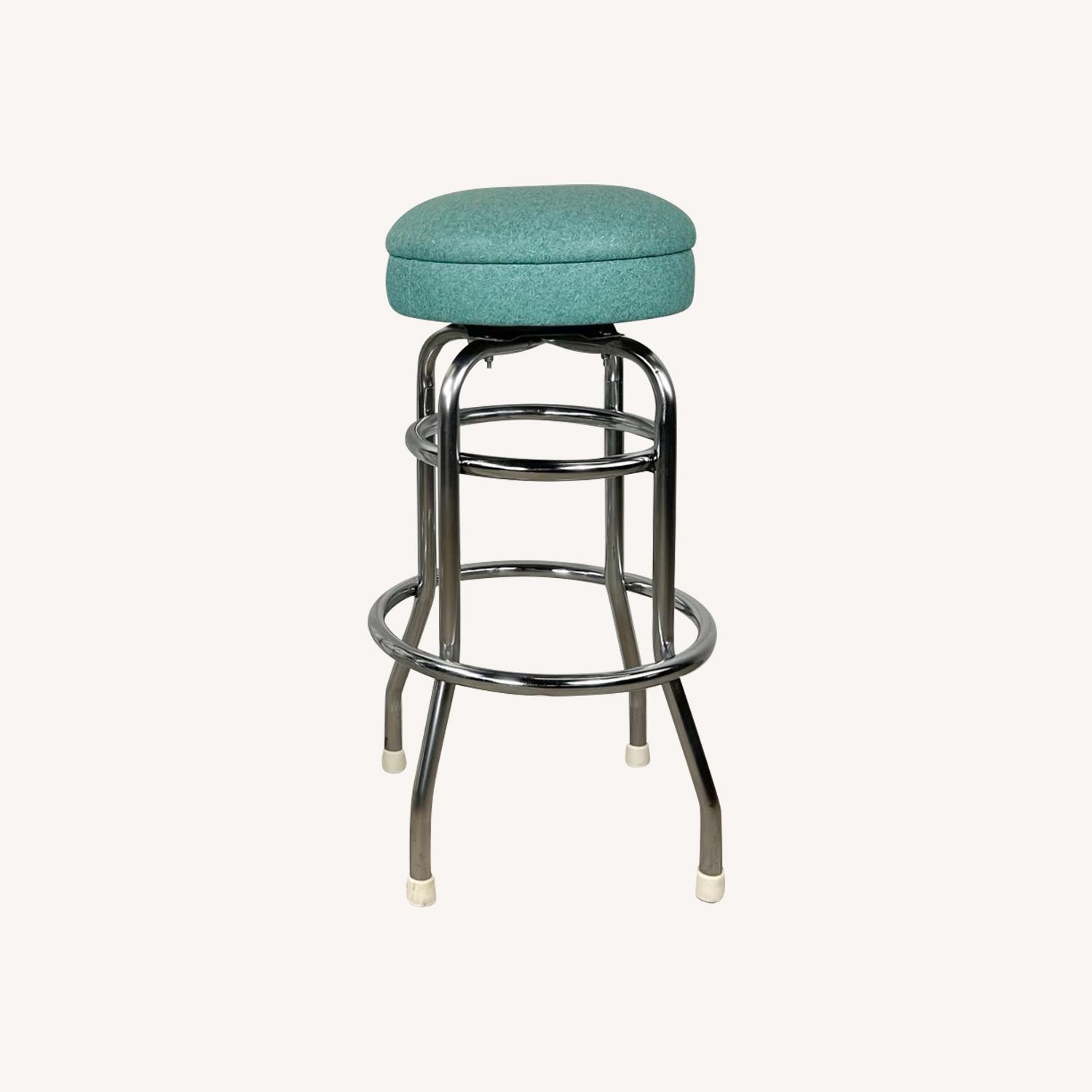 Vintage Modern Swivel Barstools- Set of Six - image-0